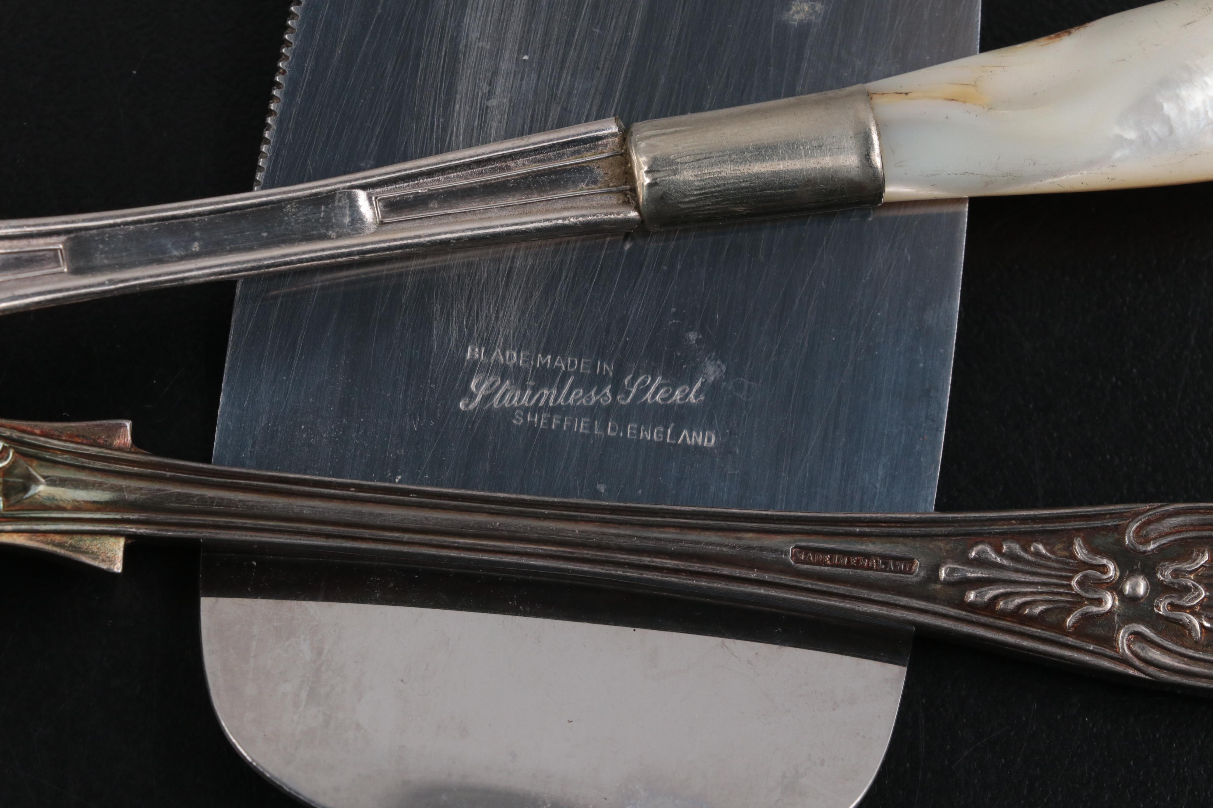 Gorham and Other Paul Revere Bowls with Other Silver Plate Utensils