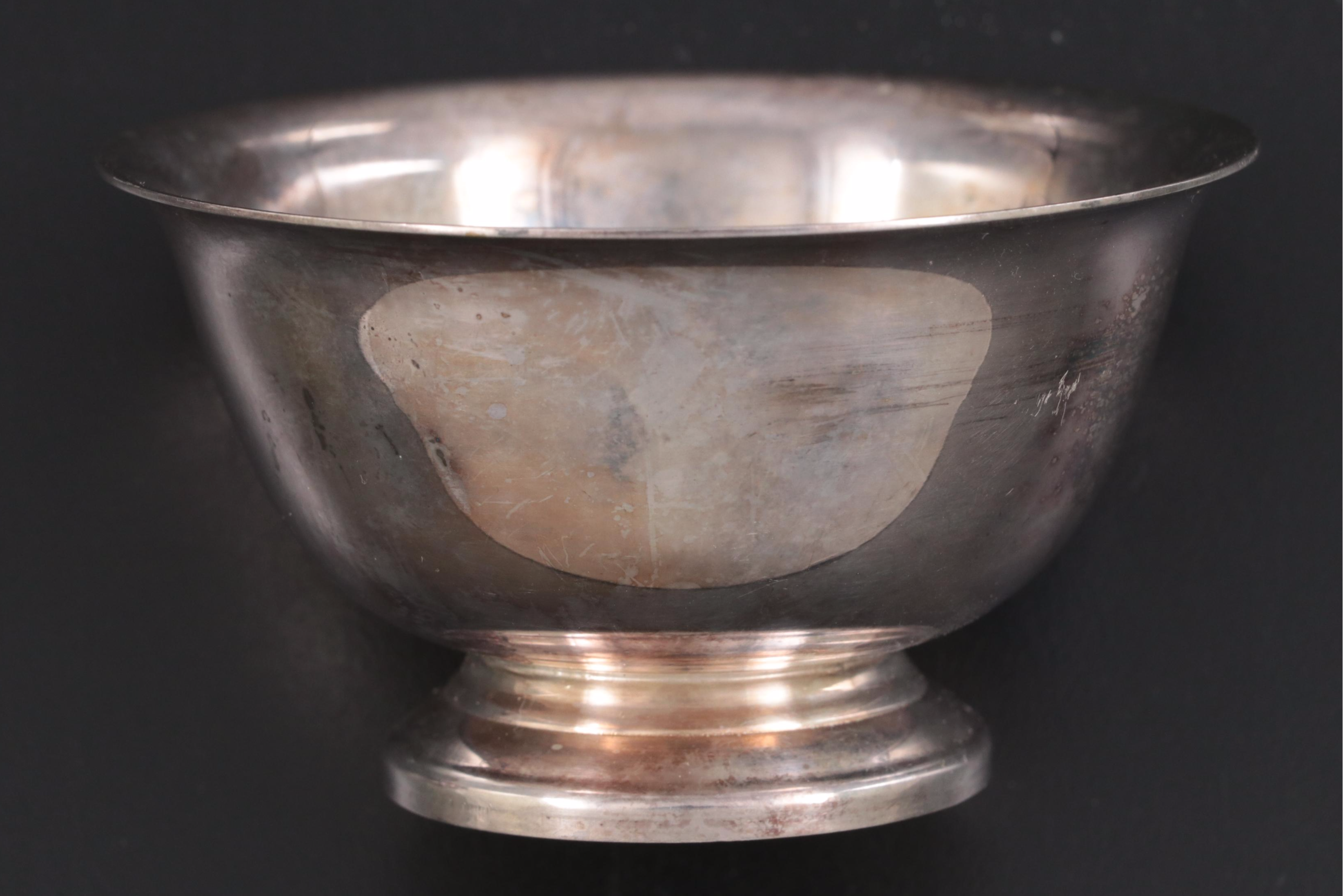 Gorham and Other Paul Revere Bowls with Other Silver Plate Utensils