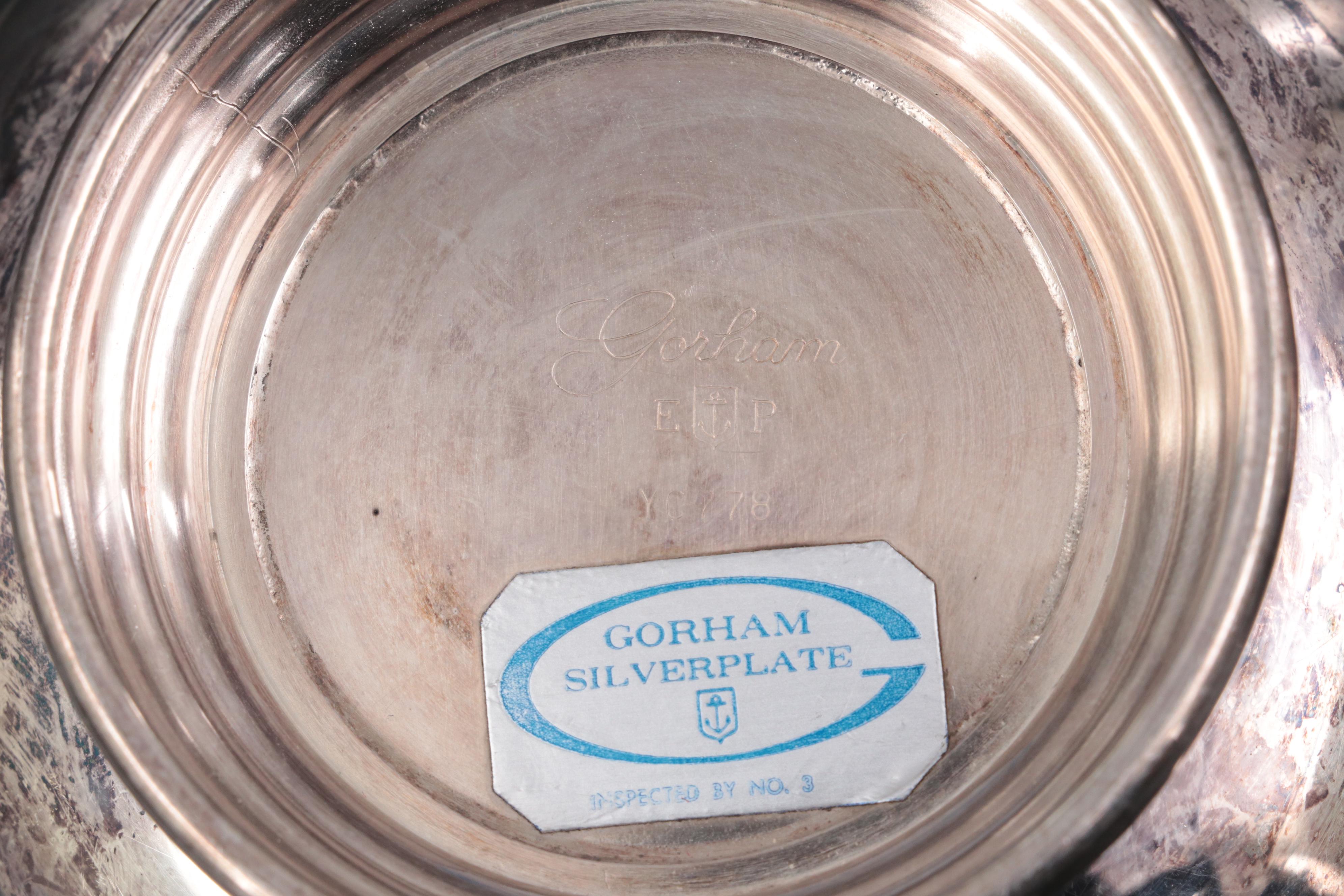 Gorham and Other Paul Revere Bowls with Other Silver Plate Utensils