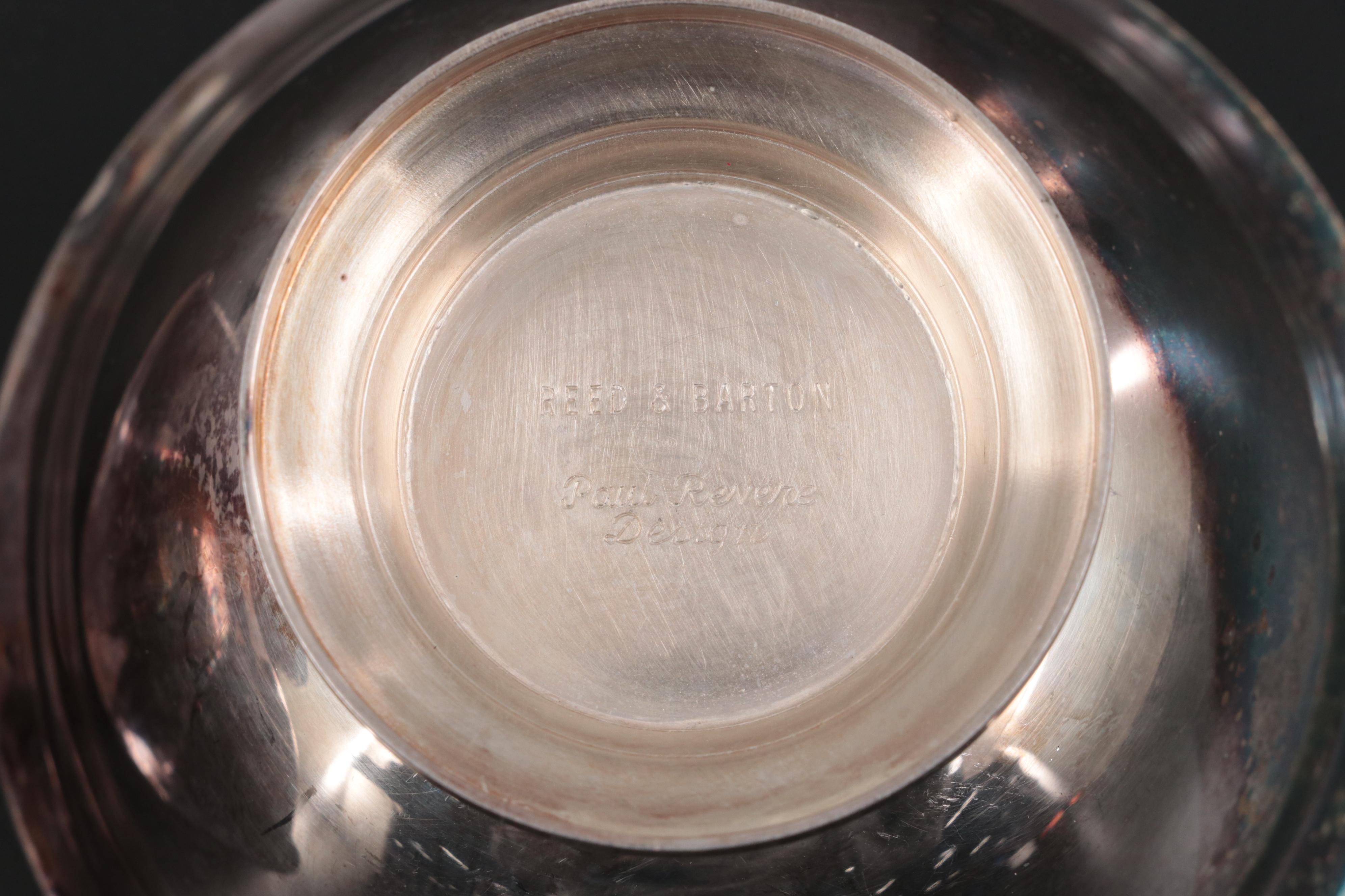 Gorham and Other Paul Revere Bowls with Other Silver Plate Utensils