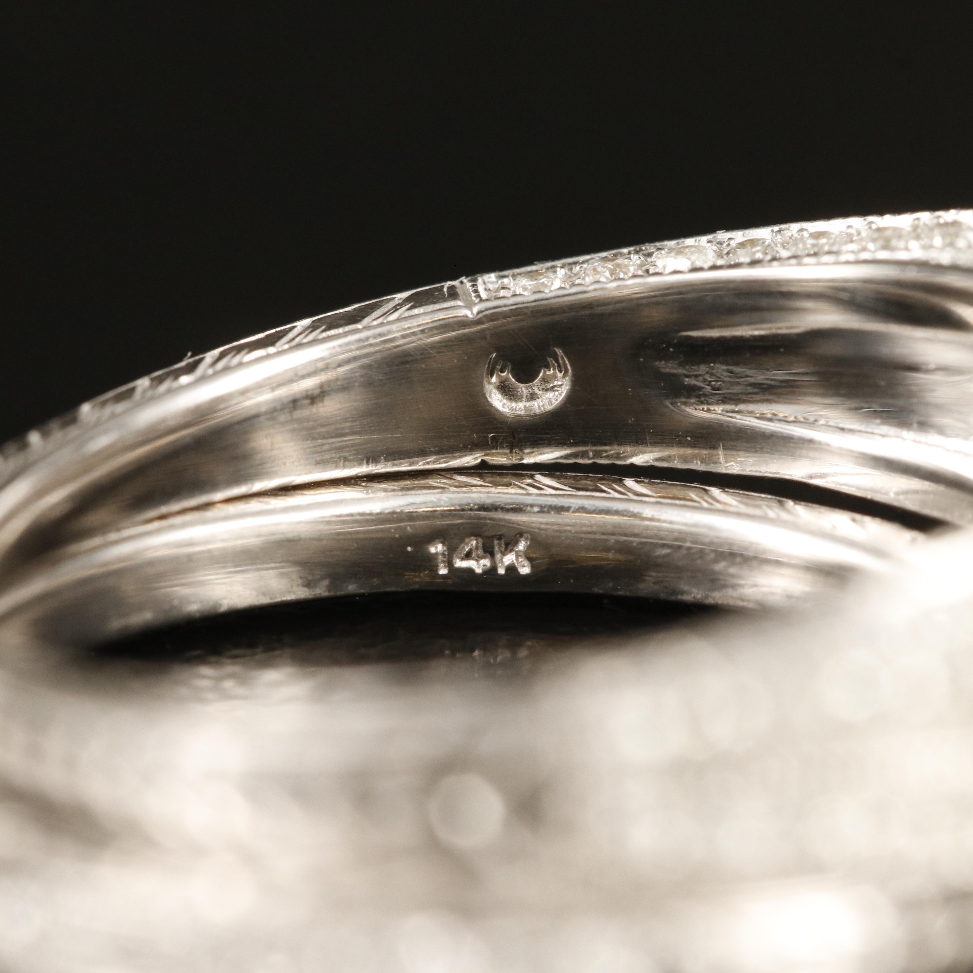 14K Alexandrite, Sapphire and Diamond Ring and Band Set