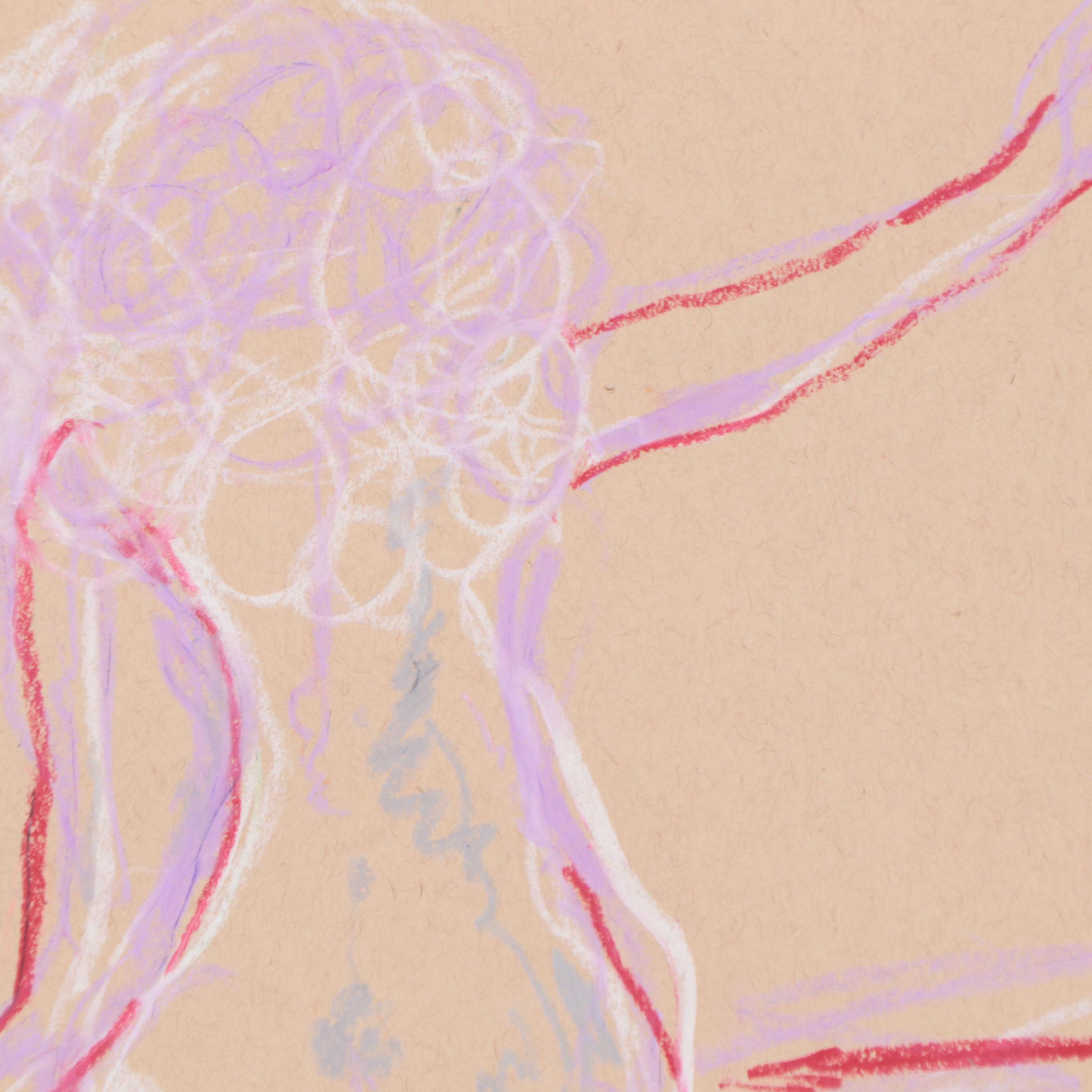 Kait Roberts Figural Pastel Drawings, 21st Century