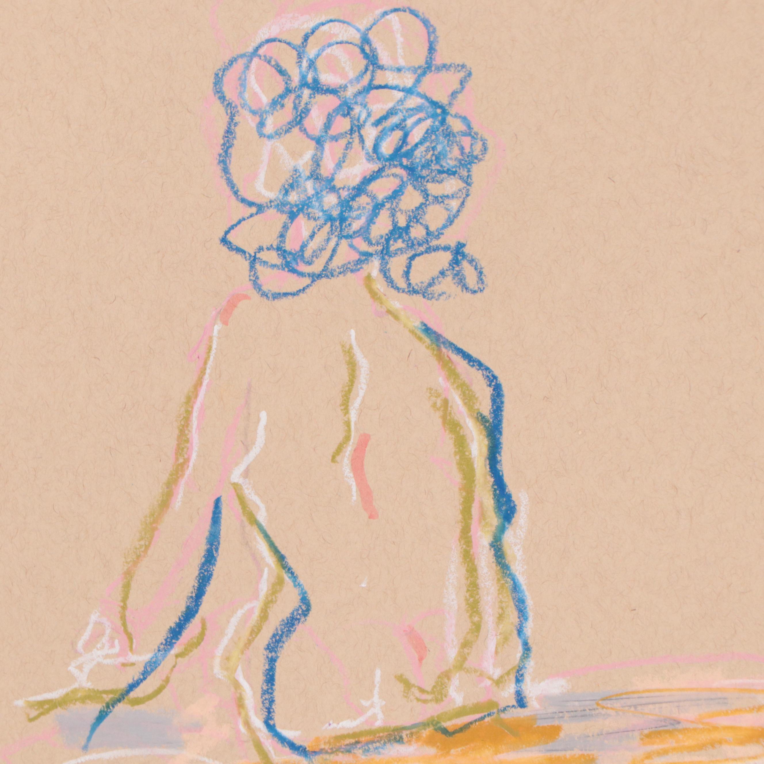 Kait Roberts Figural Pastel Drawings, 21st Century