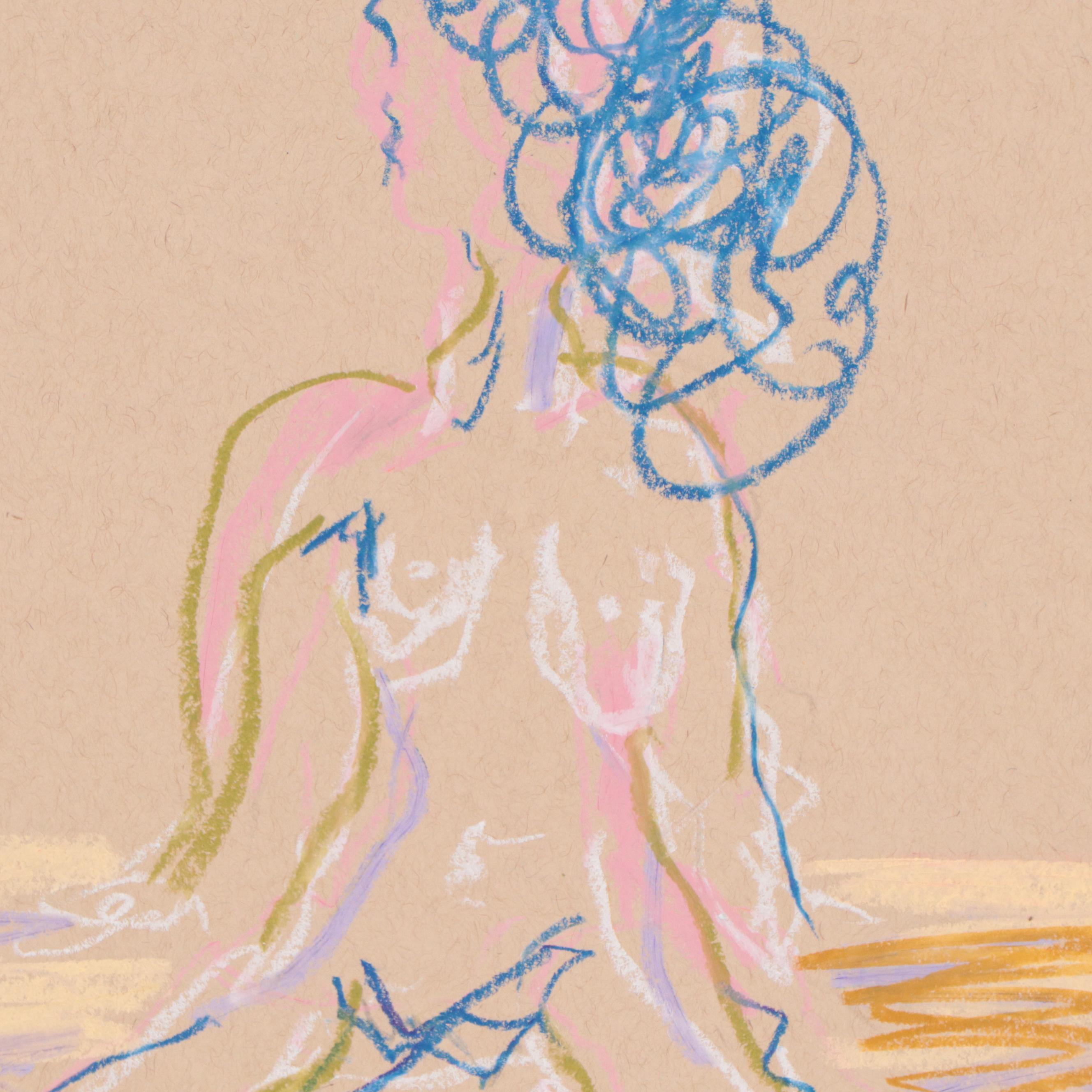 Kait Roberts Figural Pastel Drawings, 21st Century