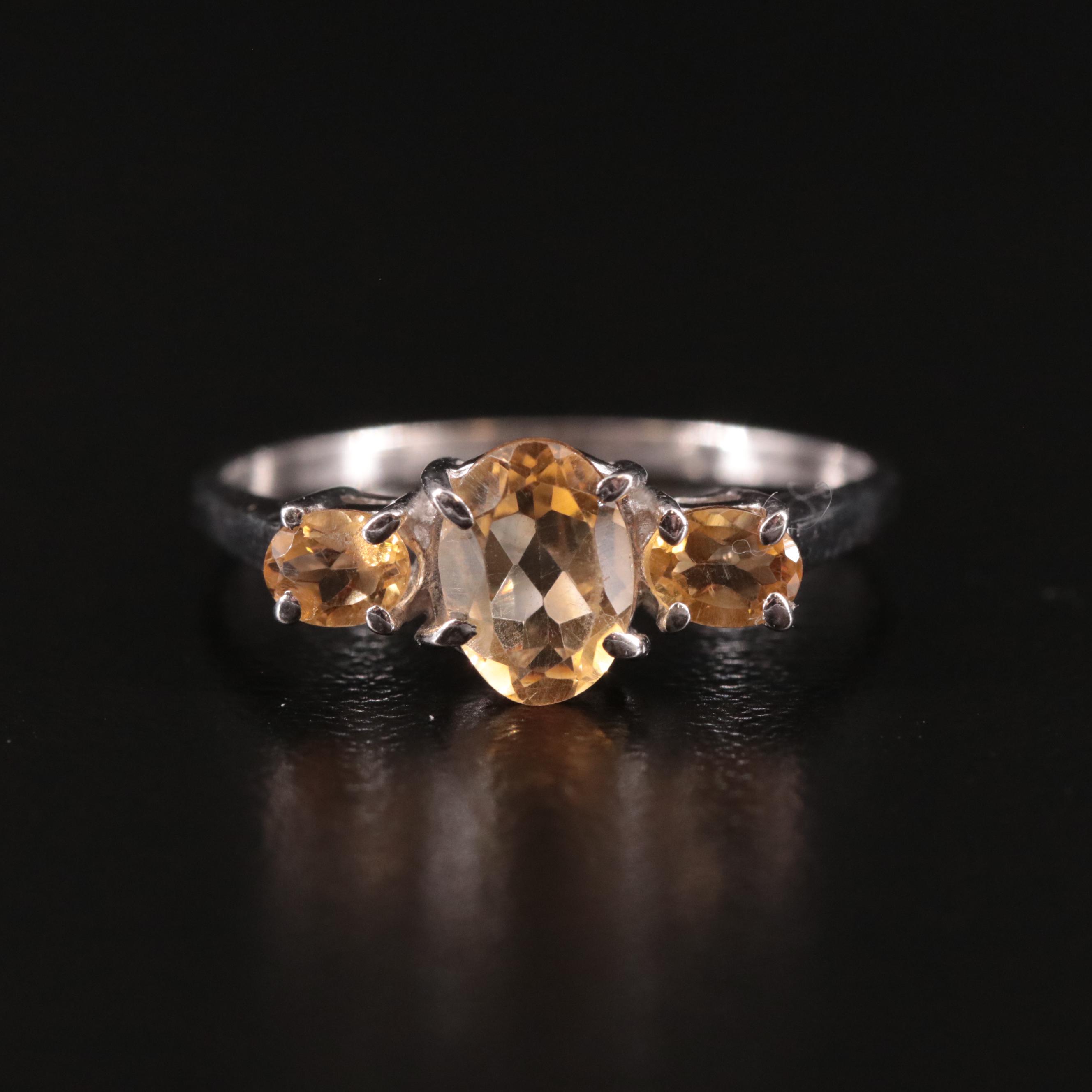 Sterling Citrine Ring