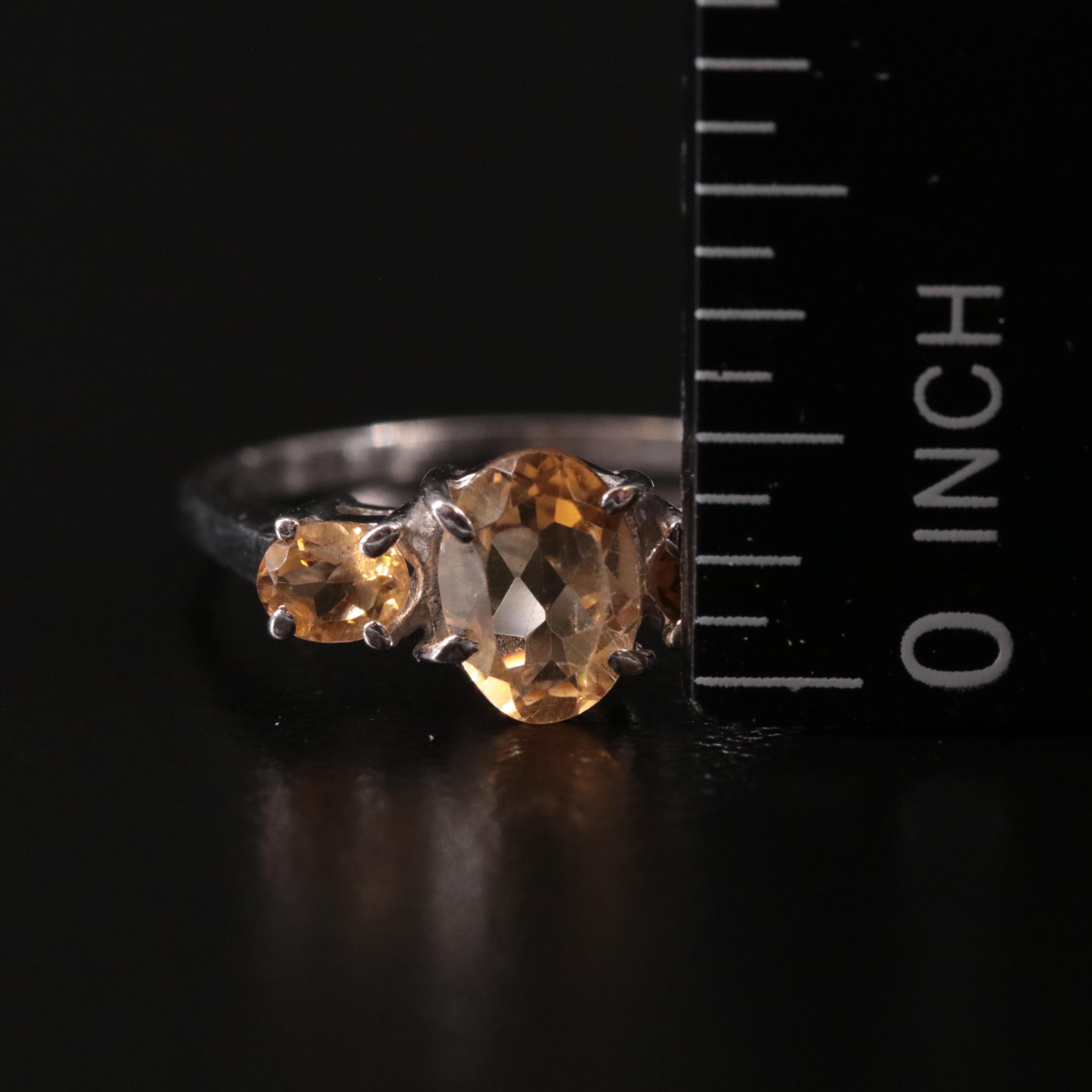 Sterling Citrine Ring