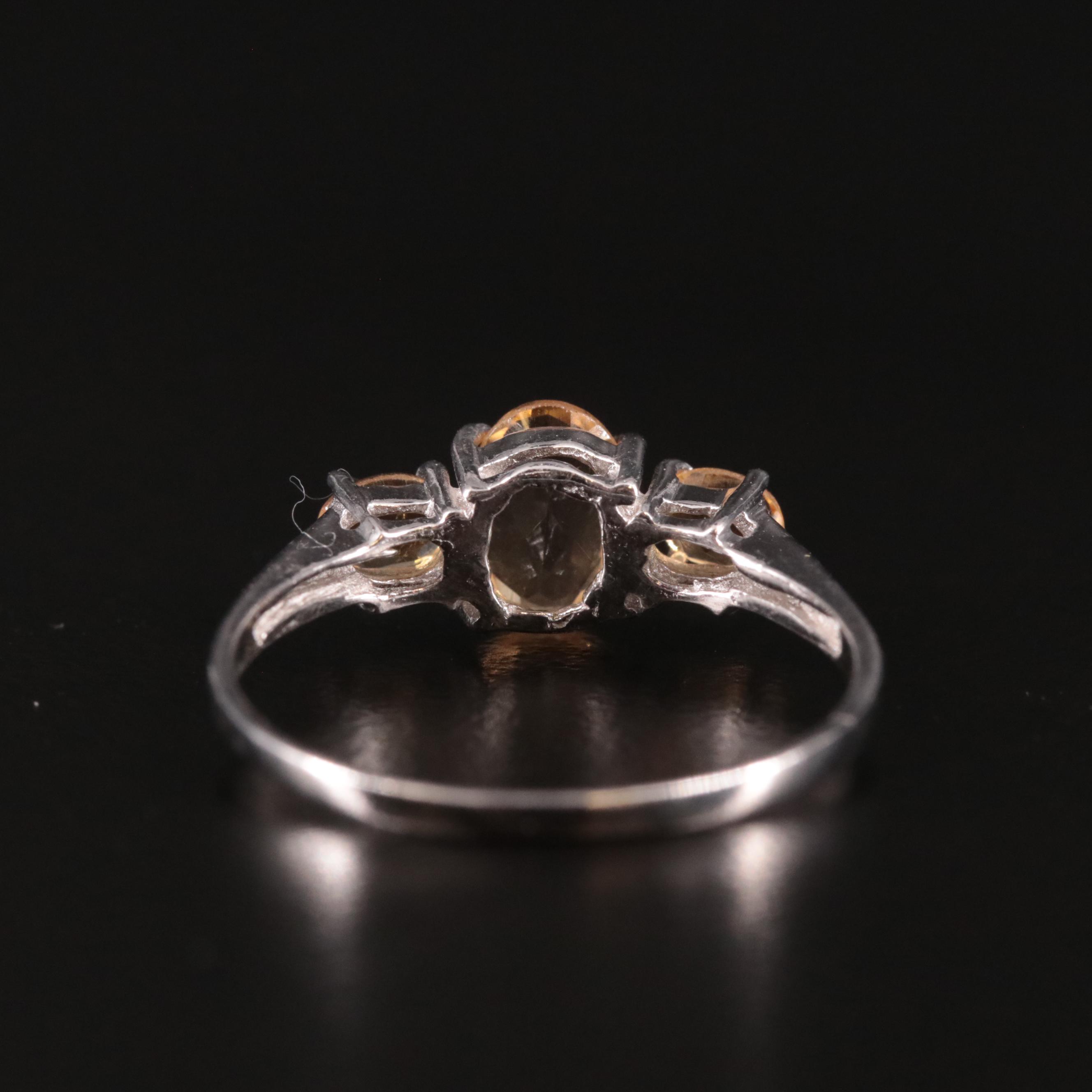 Sterling Citrine Ring