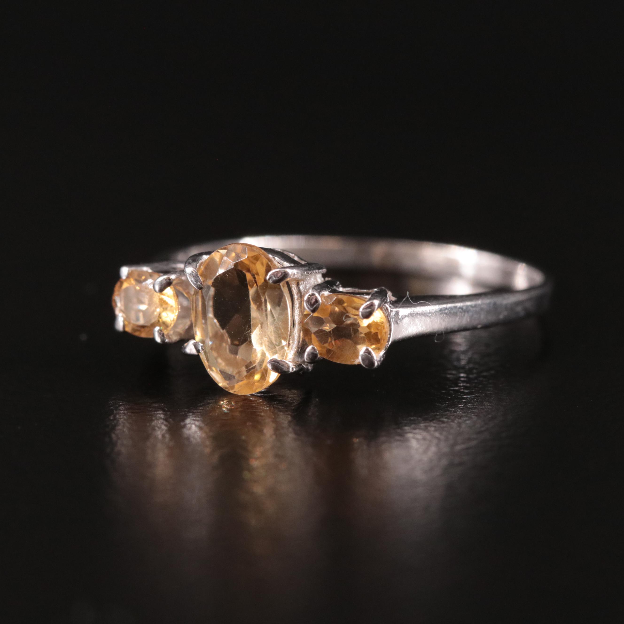 Sterling Citrine Ring
