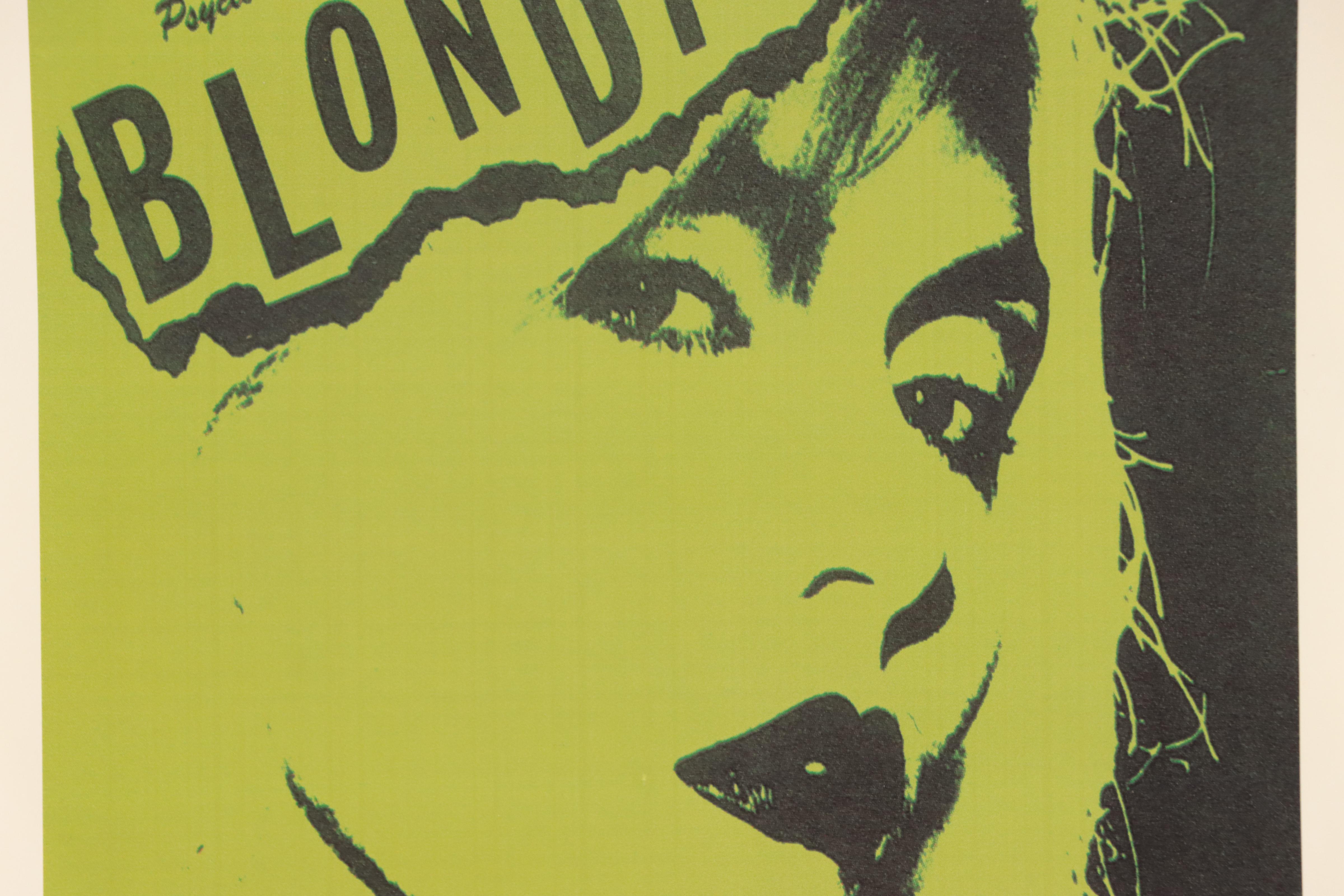 Digital Print Concert Poster Featuring Blondie and Crime