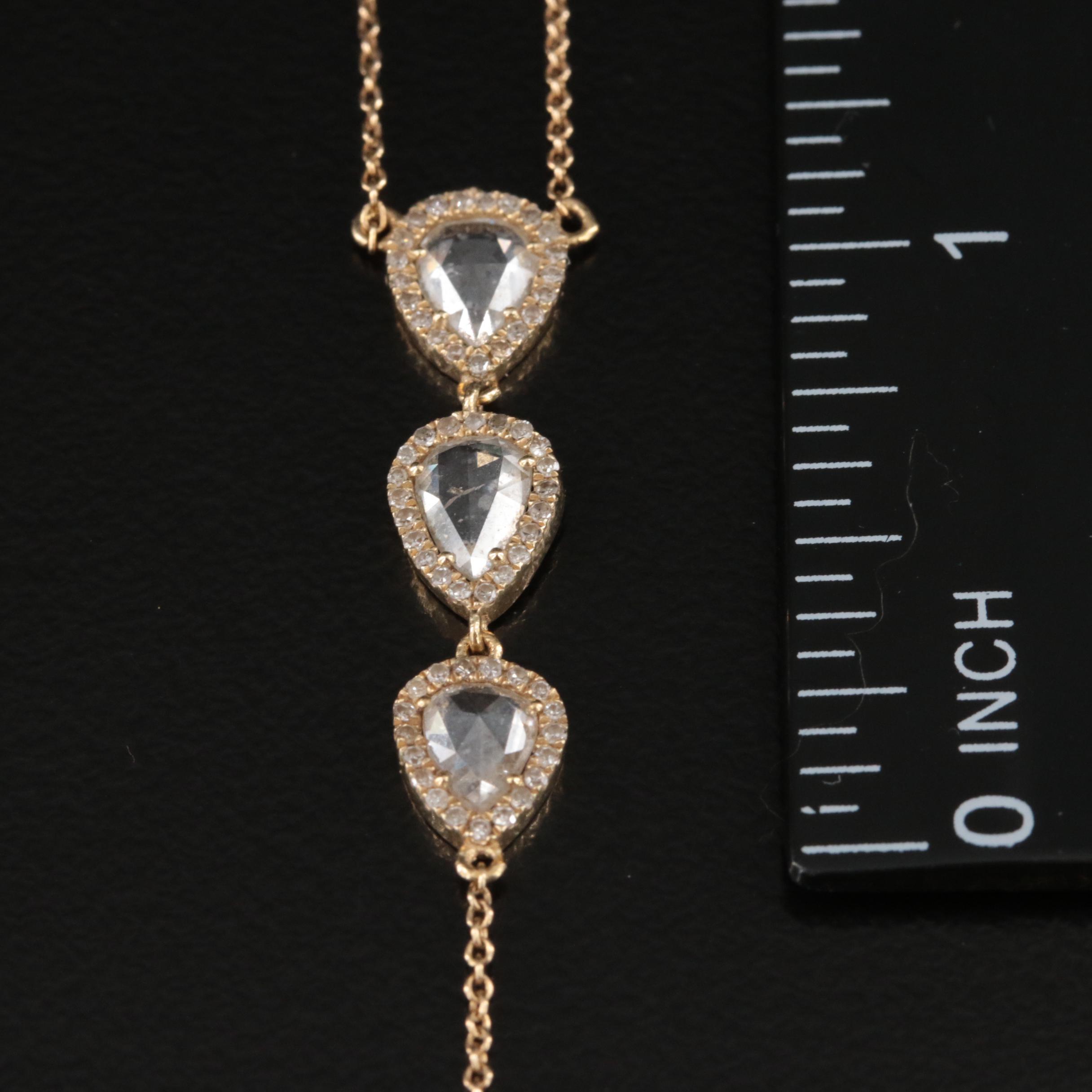 14K 0.69 CTW Diamond Y Necklace