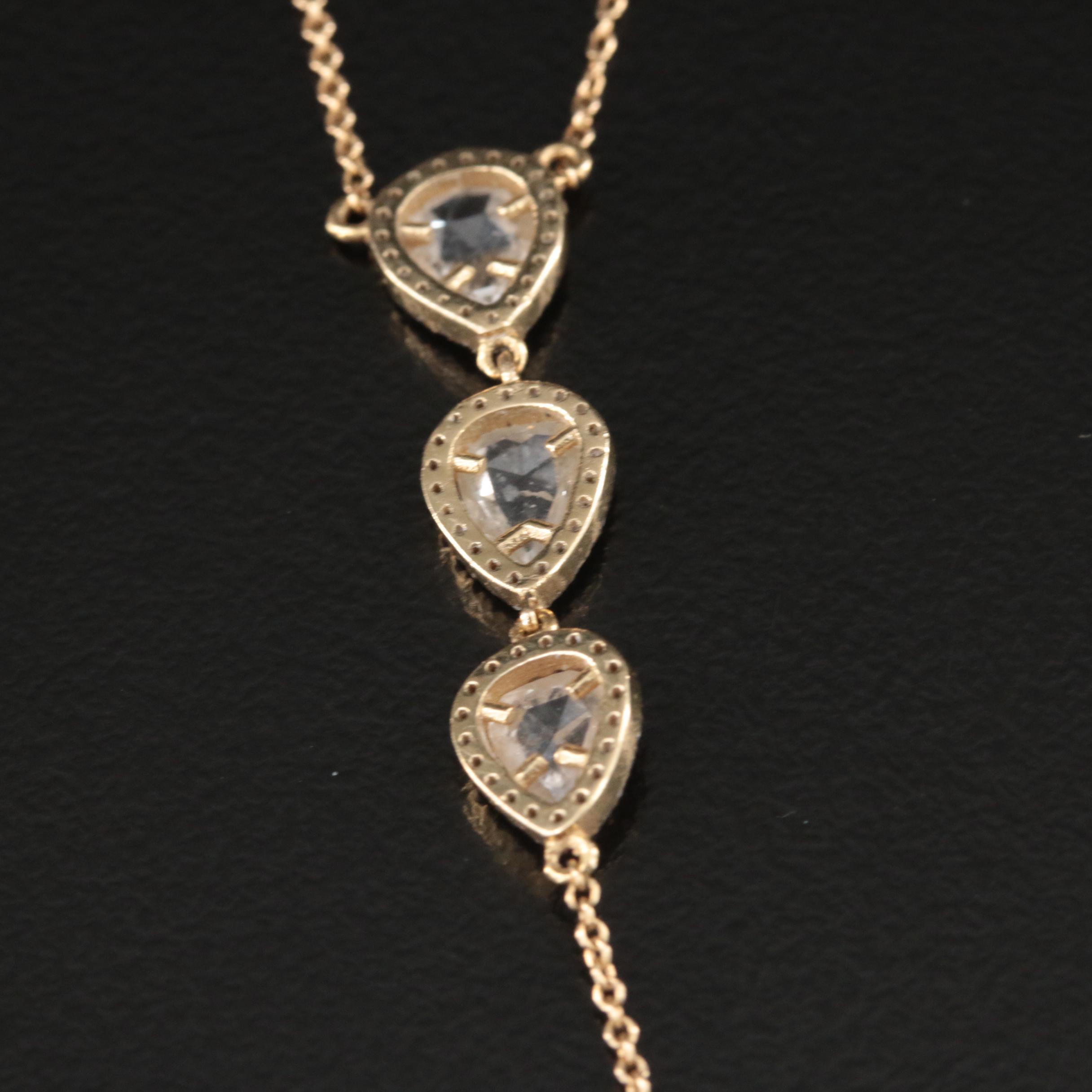 14K 0.69 CTW Diamond Y Necklace