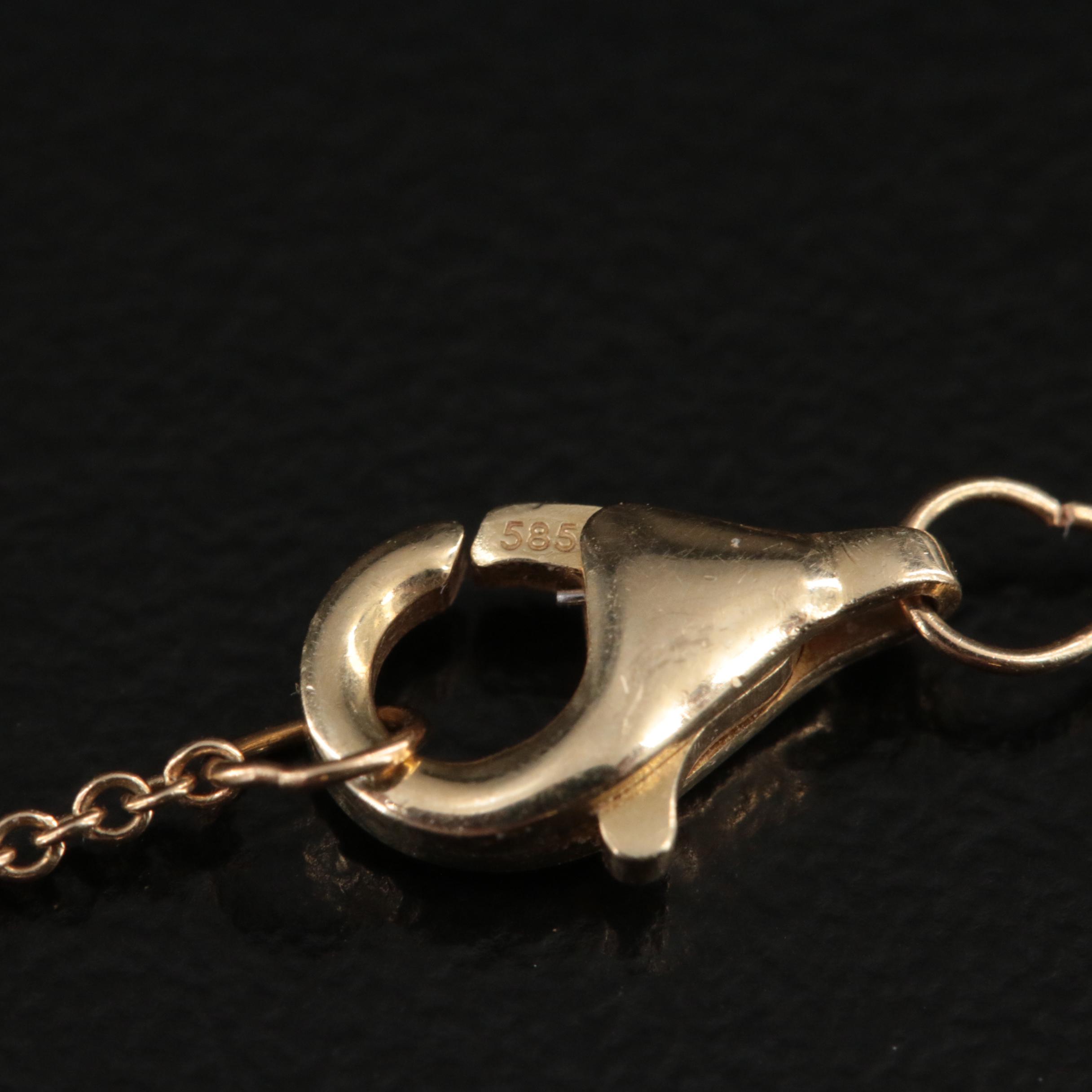 14K 0.69 CTW Diamond Y Necklace