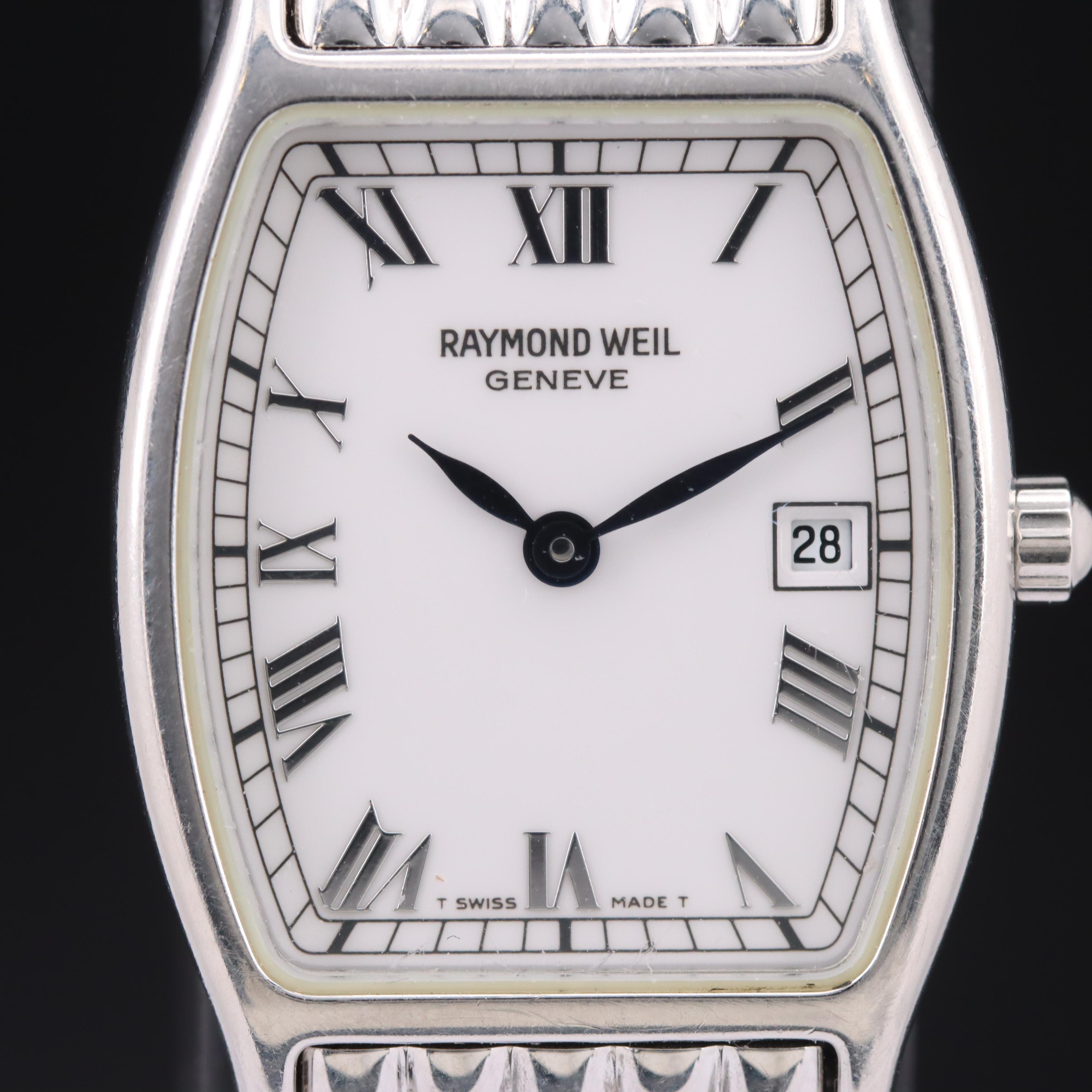 Raymond Weil Tonneau Shape Stainless Steel Watch