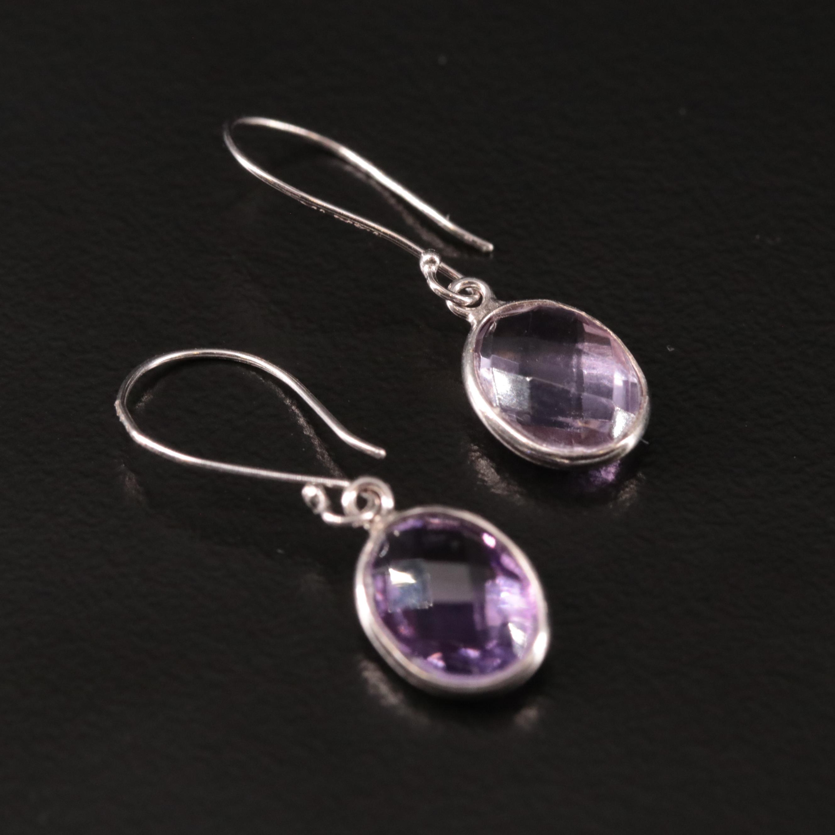 14K Amethyst Drop Earrings