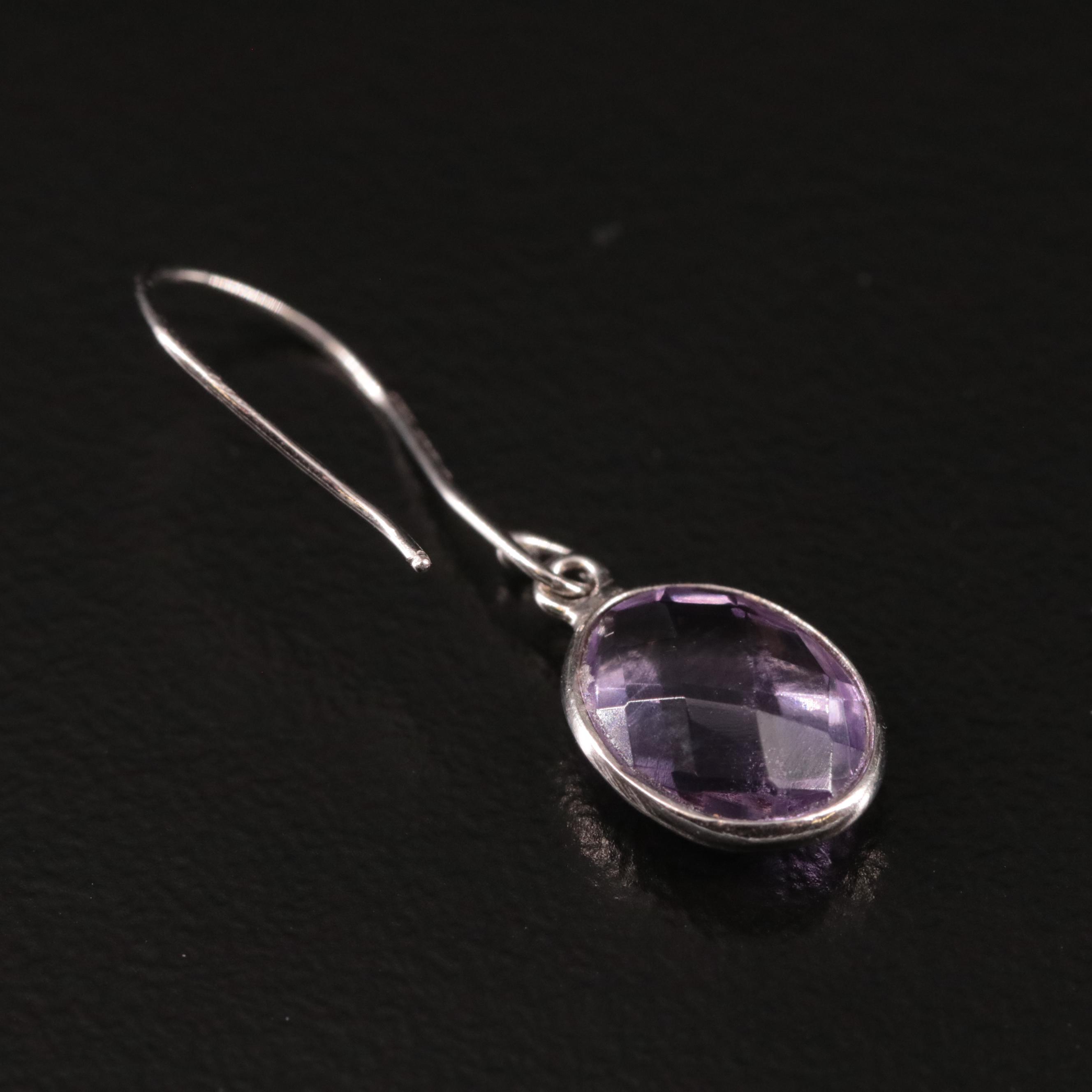 14K Amethyst Drop Earrings