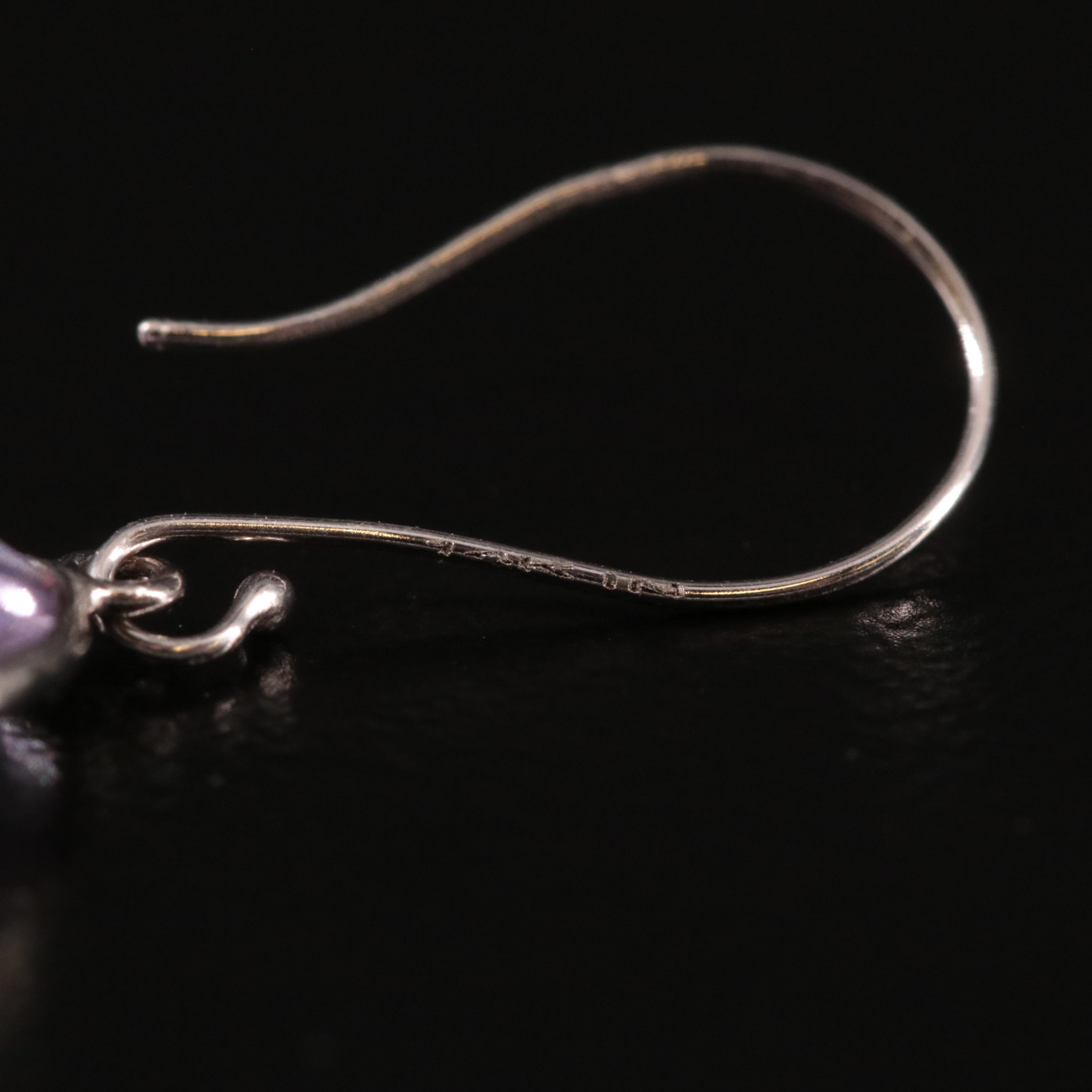 14K Amethyst Drop Earrings