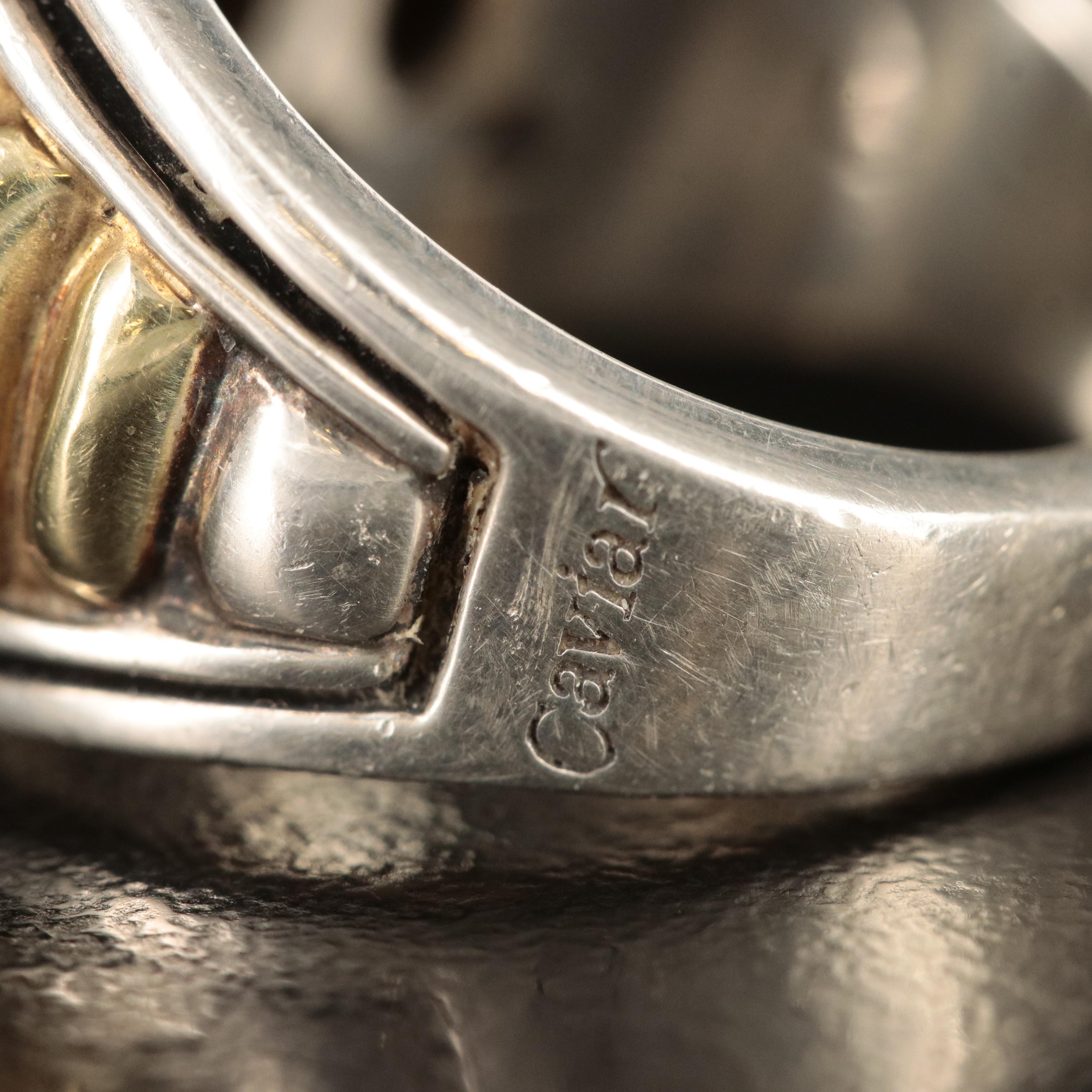 Lagos Caviar Sterling Fluted Ring with 18K Accents