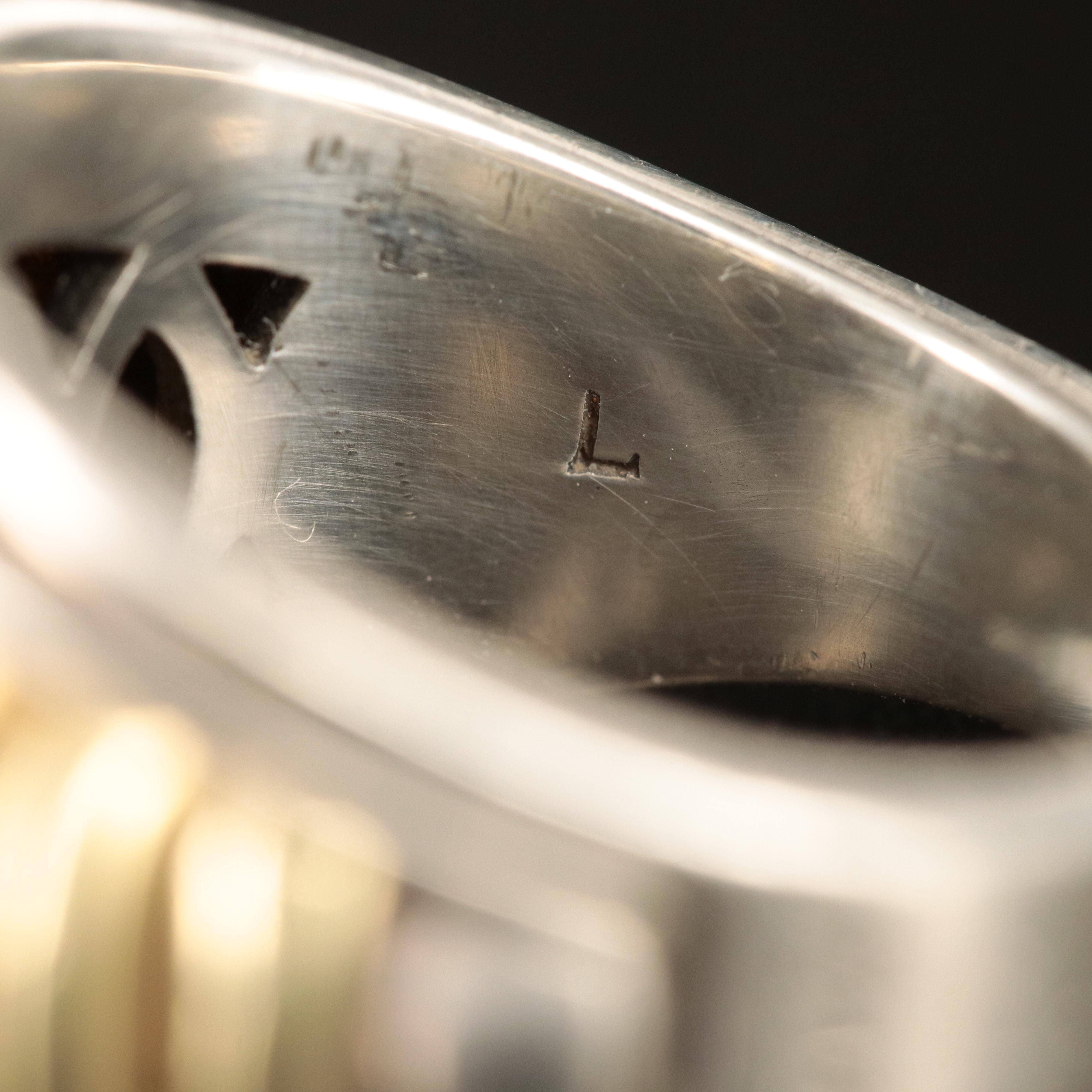 Lagos Caviar Sterling Fluted Ring with 18K Accents