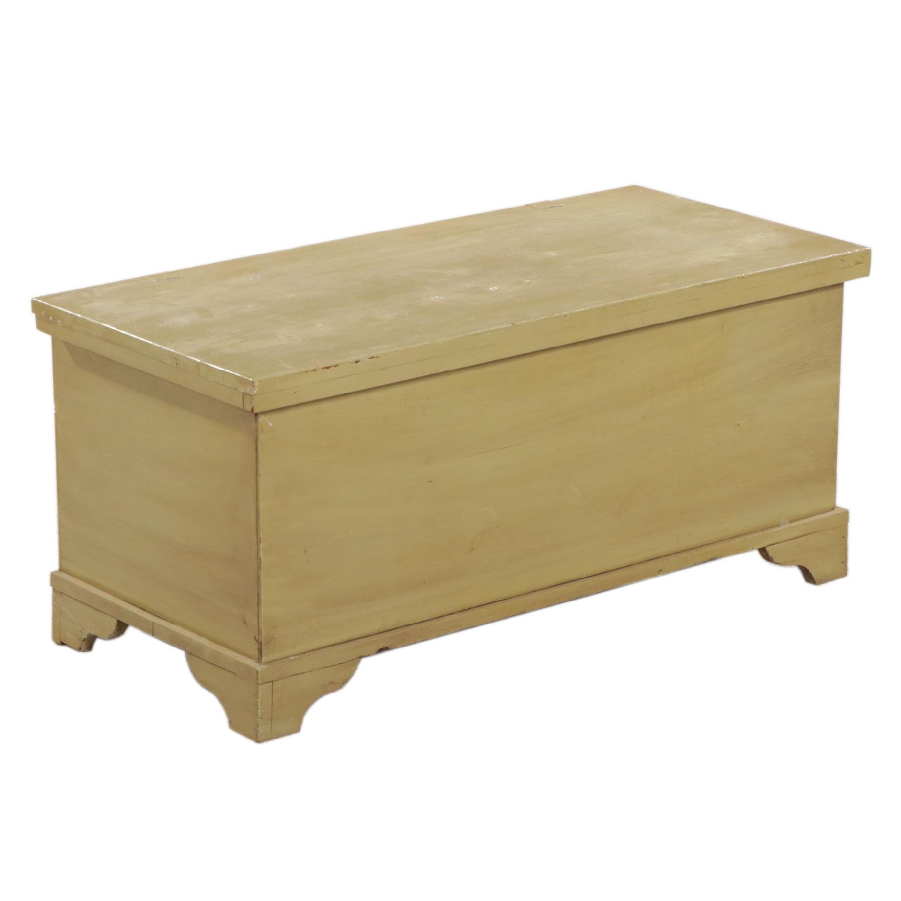 American Primitive Style Painted Cedar Blanket Chest, Mid-20th Century