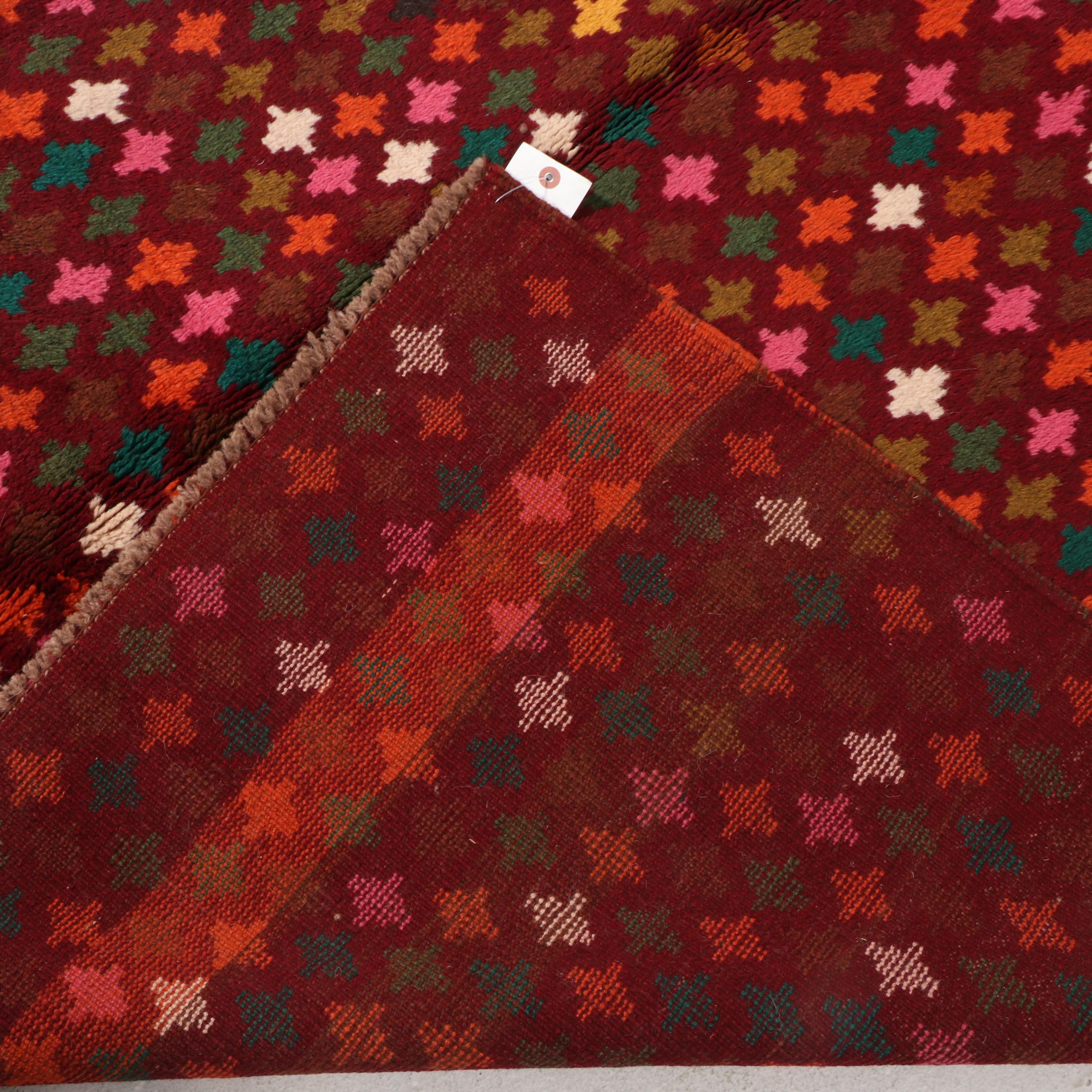 5'11 x 8'5 Hand-Knotted Afghan Baluch Area Rug