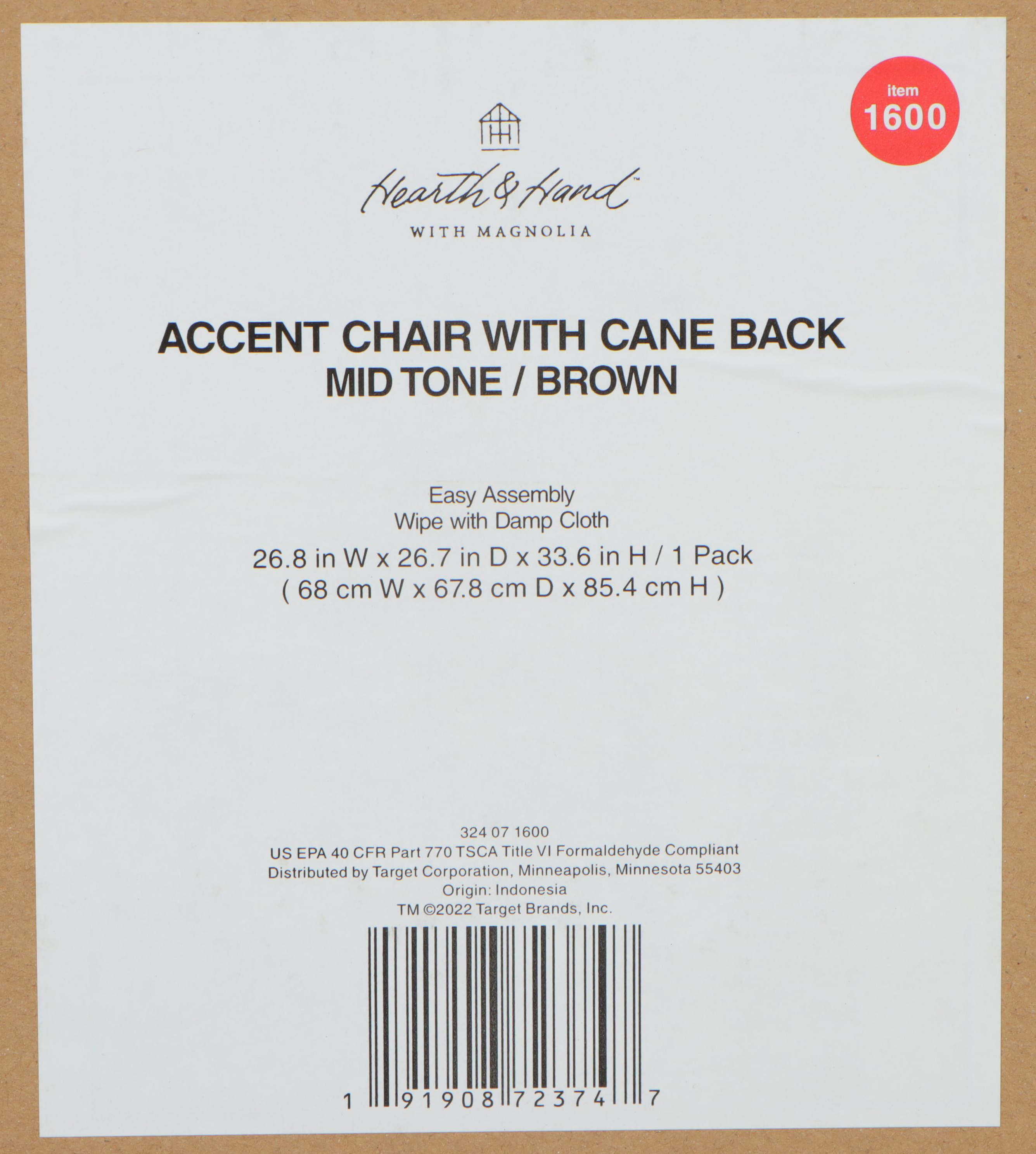 Hearth & Hand With Magnolia Accent Chair With Cane Back