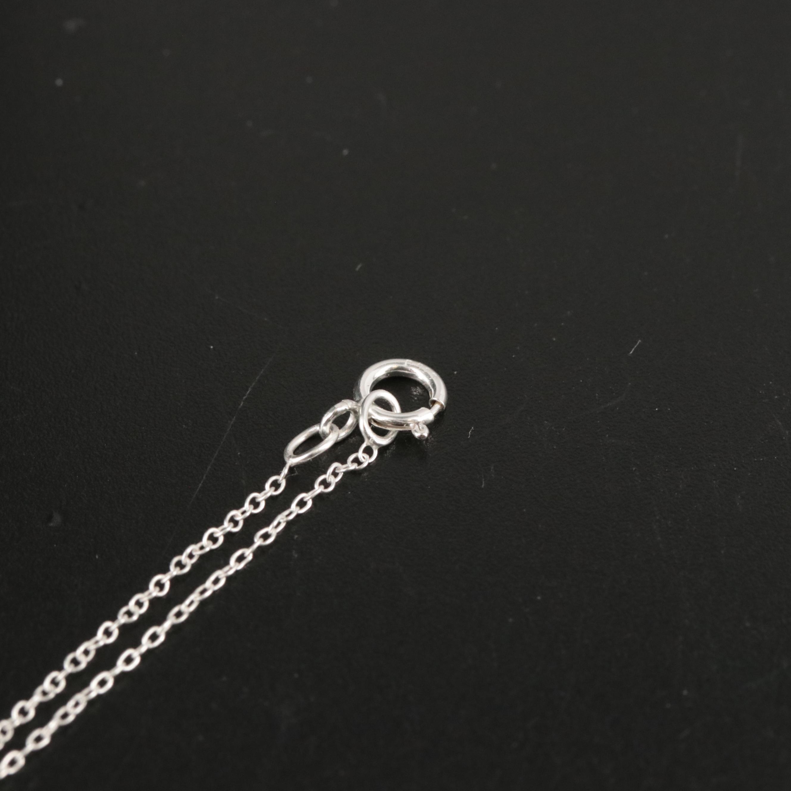 Sterling Cable Chain Cross Pendant Necklace