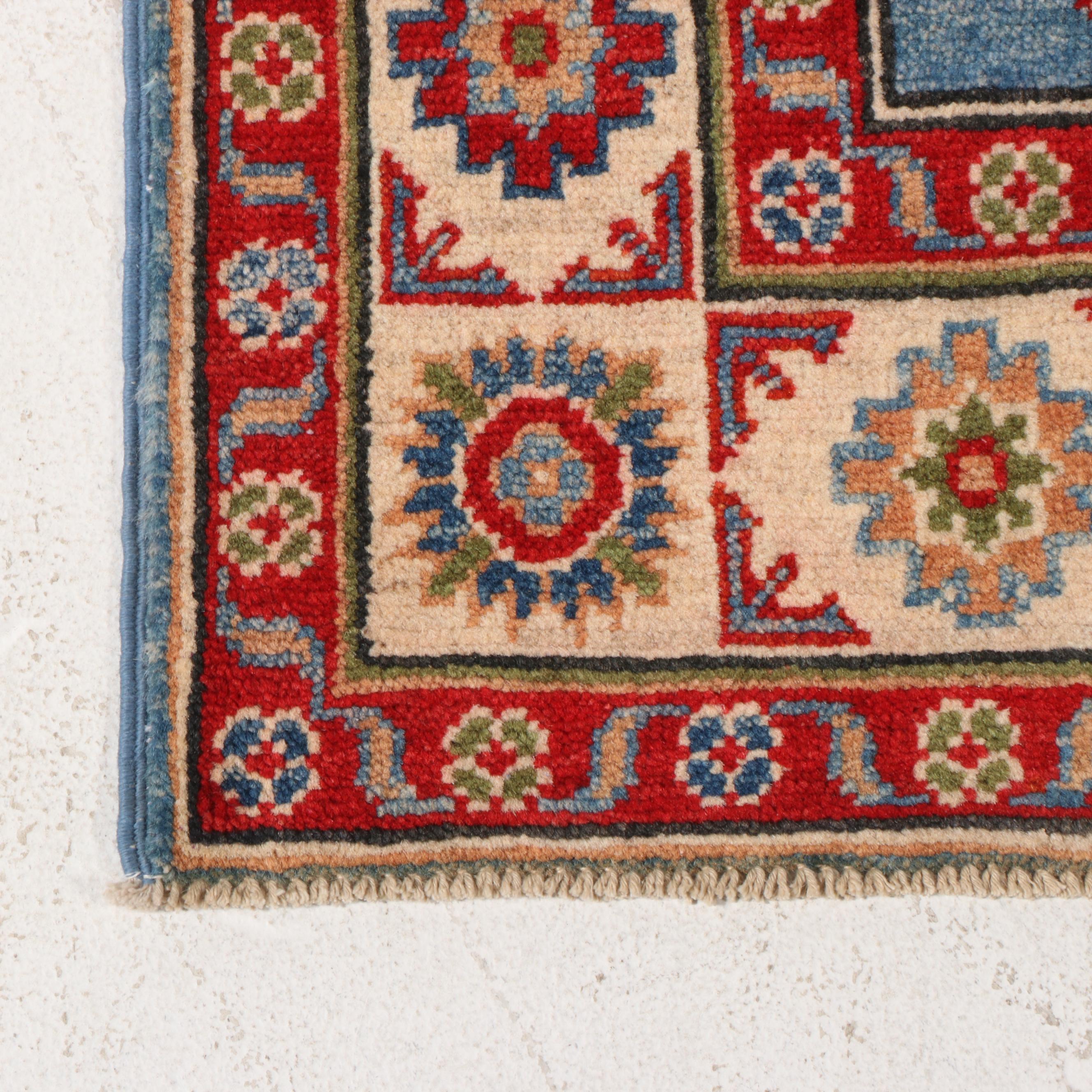 3'3 x 5' Hand-Knotted Pakistani Kazak Style Area Rug