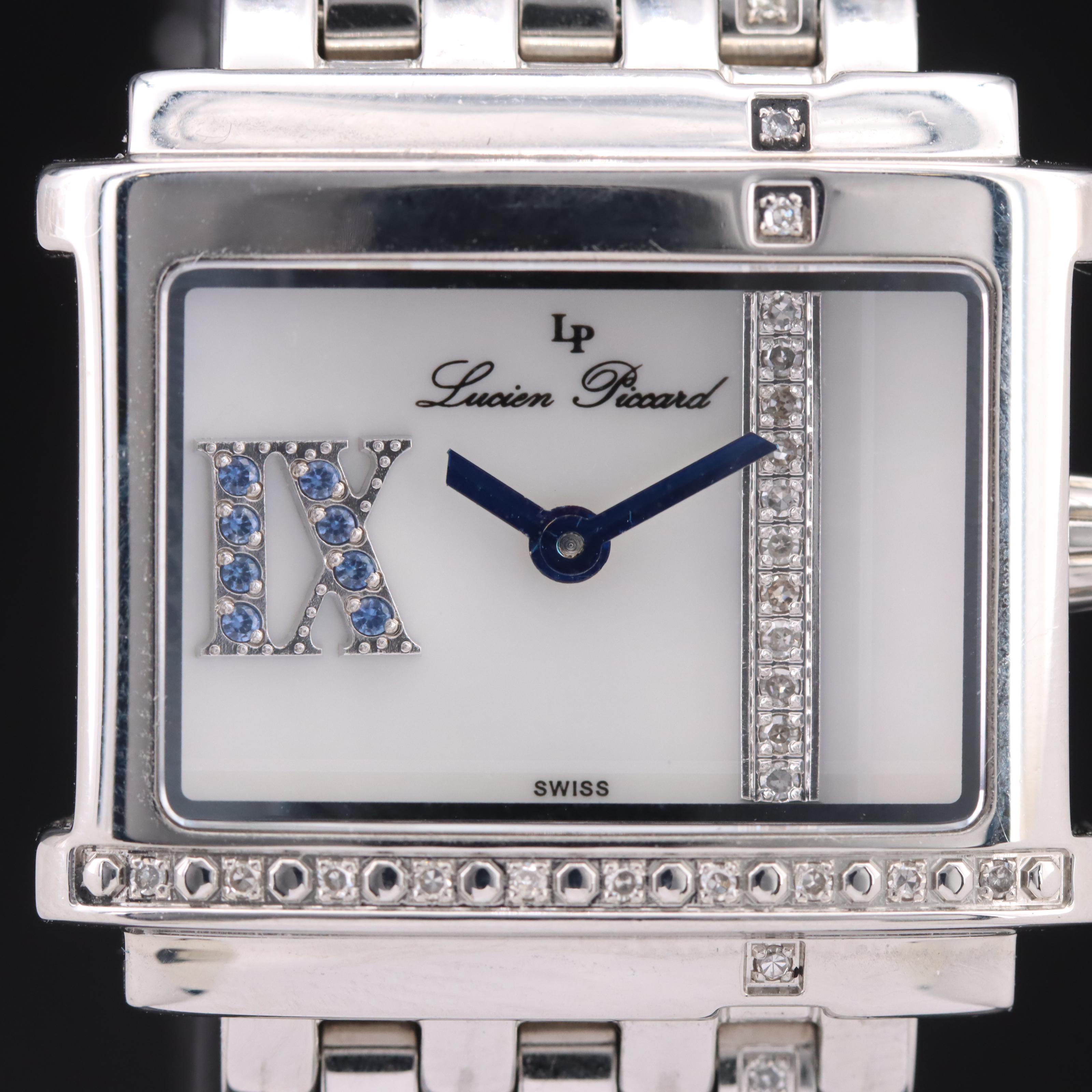 Lucien Piccard Diamond and Sapphire Quartz Watch