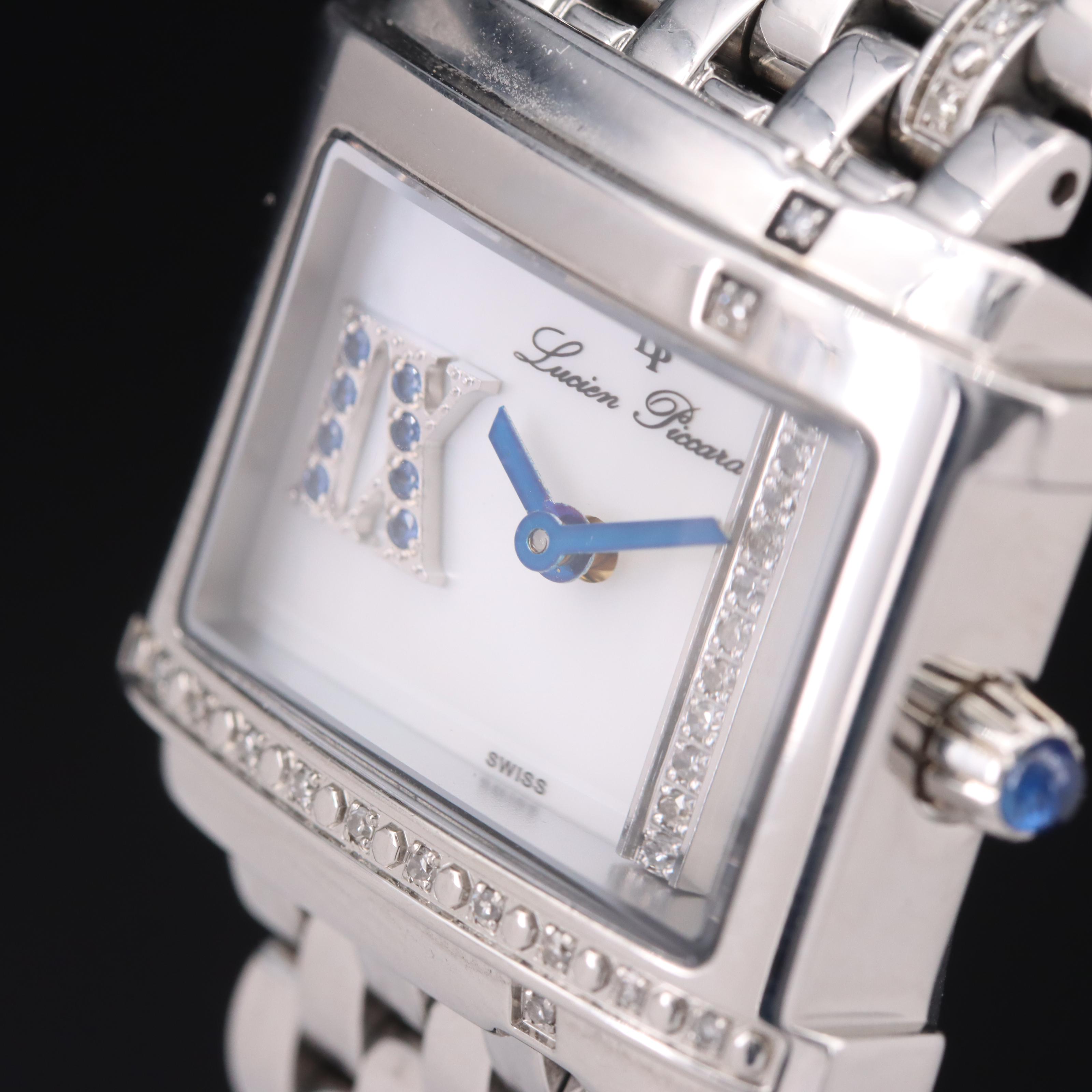 Lucien Piccard Diamond and Sapphire Quartz Watch
