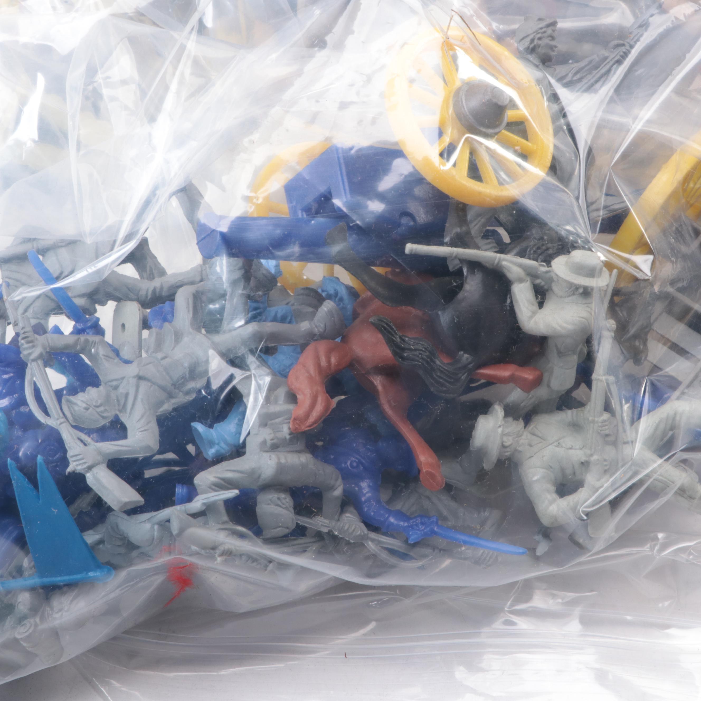 Louis Marx, Payton with Other Plastic Western Toys, Mid-20th Century