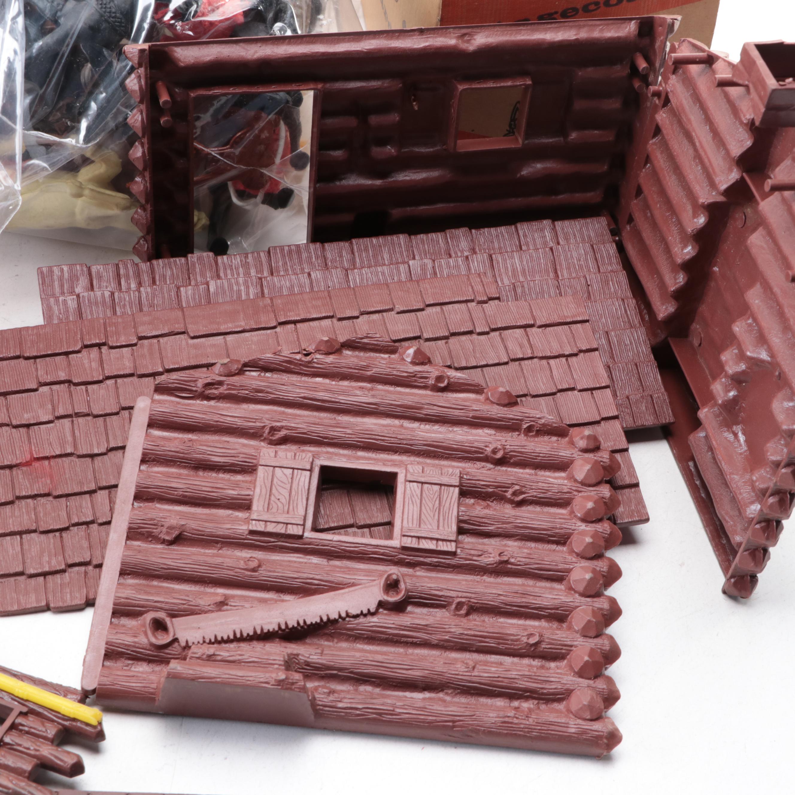 Louis Marx, Payton with Other Plastic Western Toys, Mid-20th Century