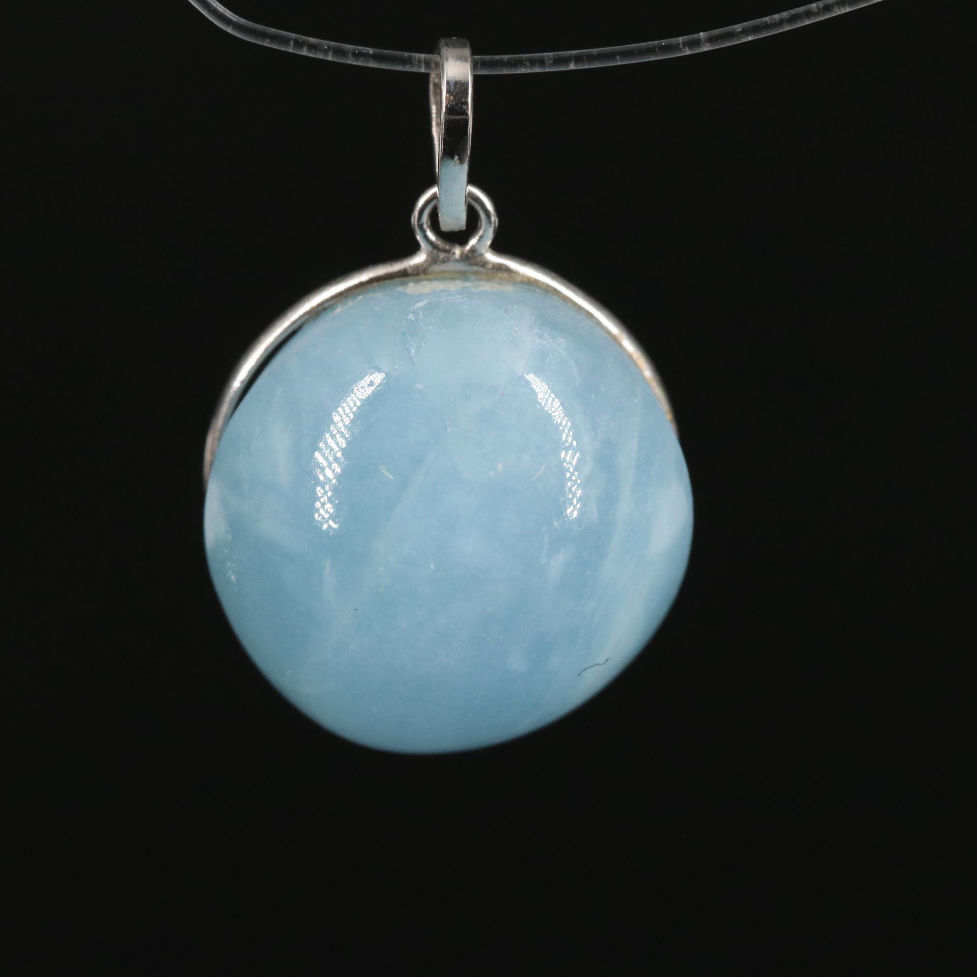 14K Aquamarine Pendant