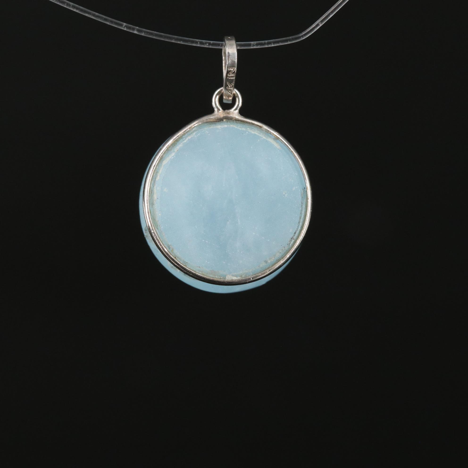 14K Aquamarine Pendant