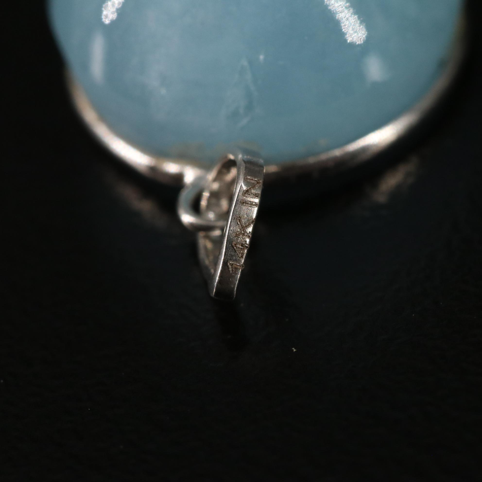 14K Aquamarine Pendant