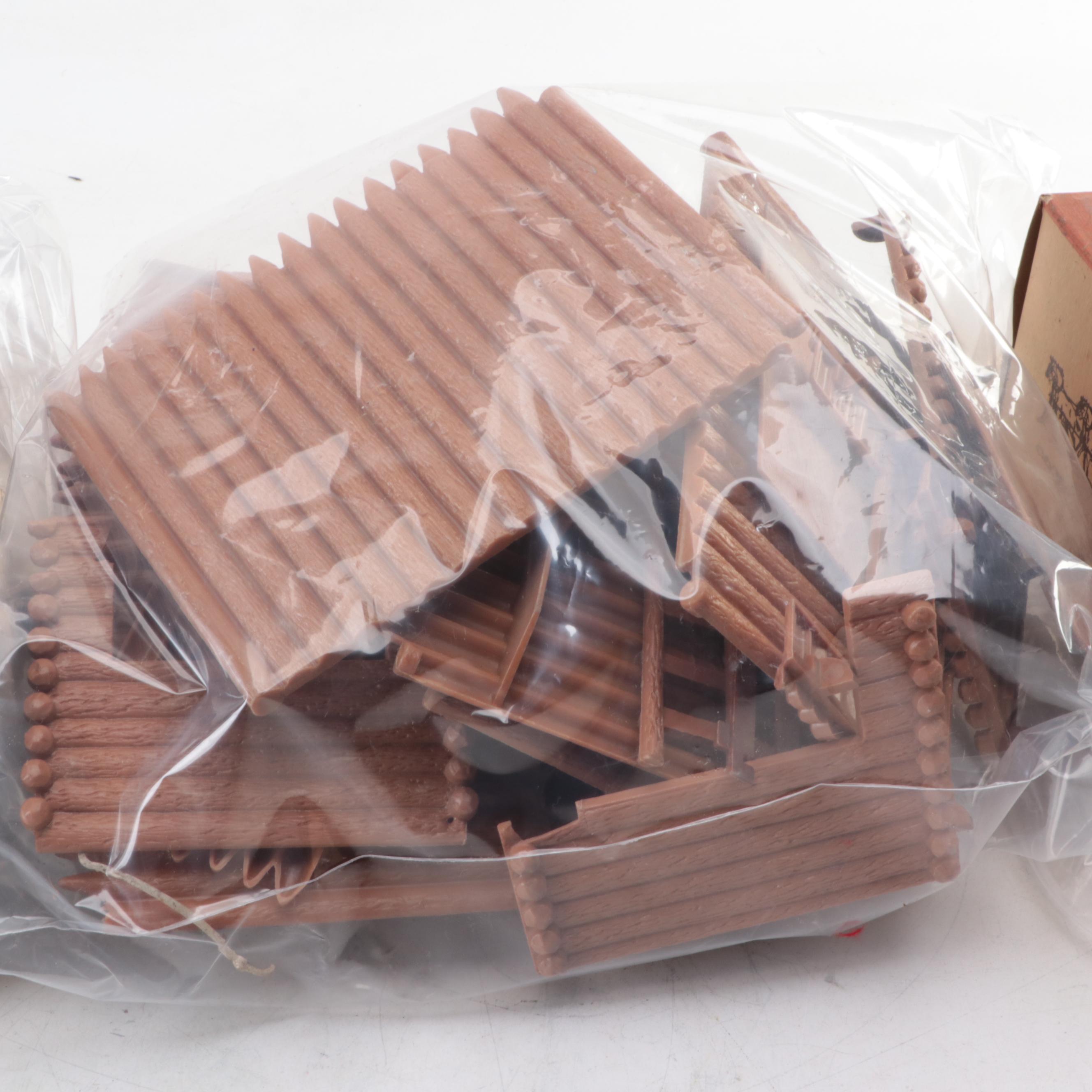 Louis Marx, Payton with Other Plastic Western Toys, Mid-20th Century