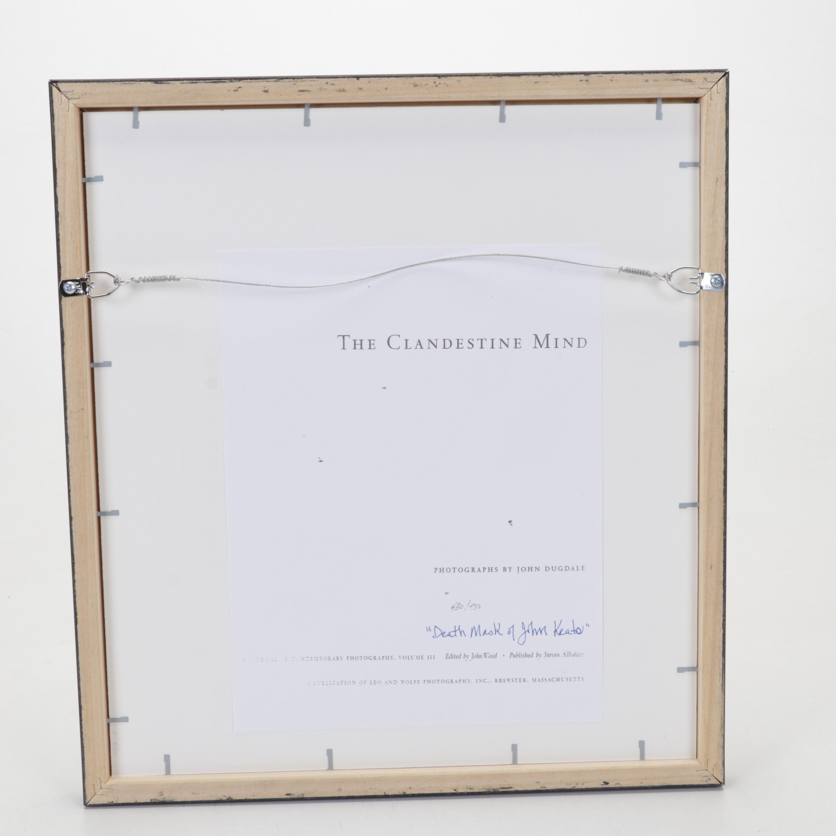 John Dugdale Photogravure "Death Mask of John Keats," 2002