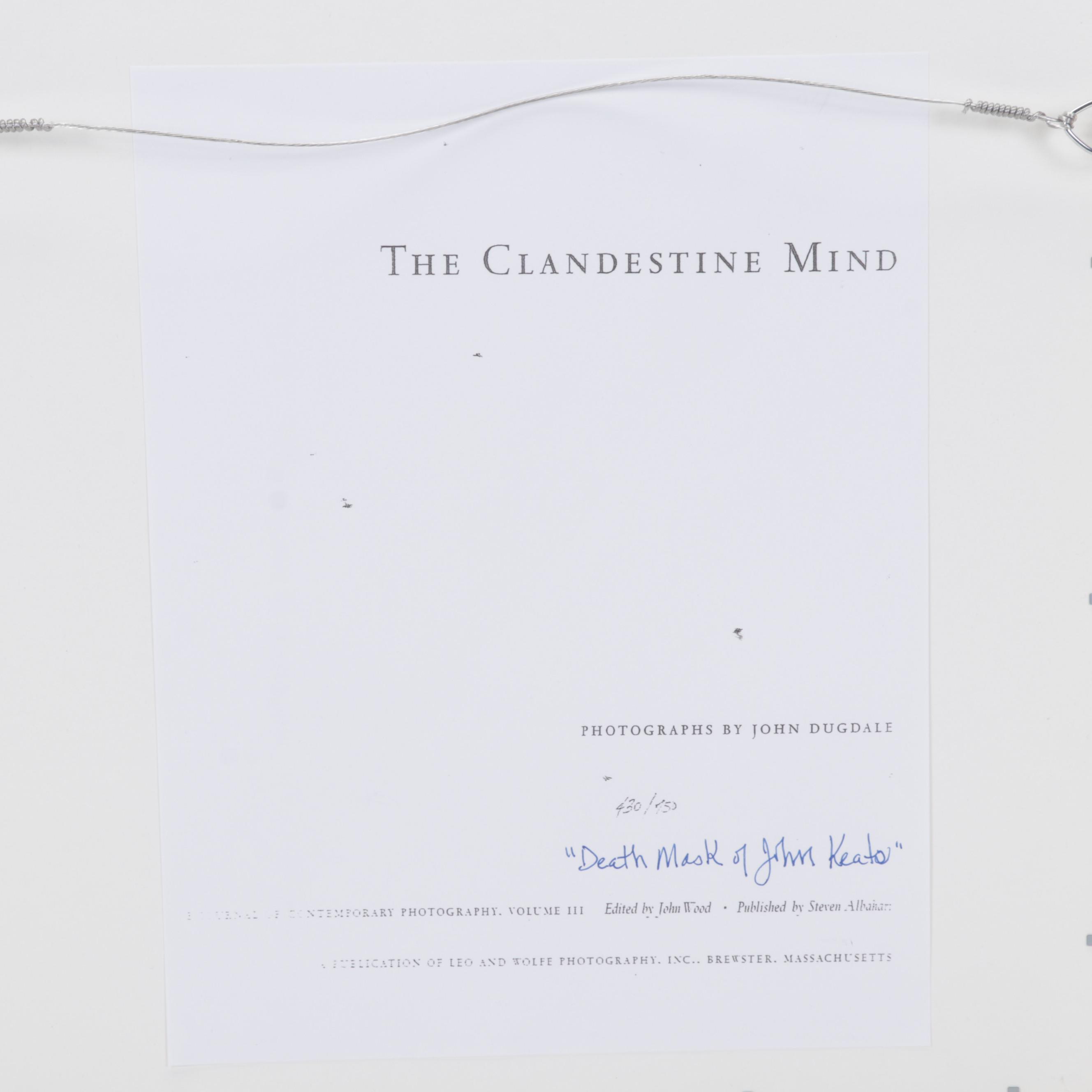 John Dugdale Photogravure "Death Mask of John Keats," 2002