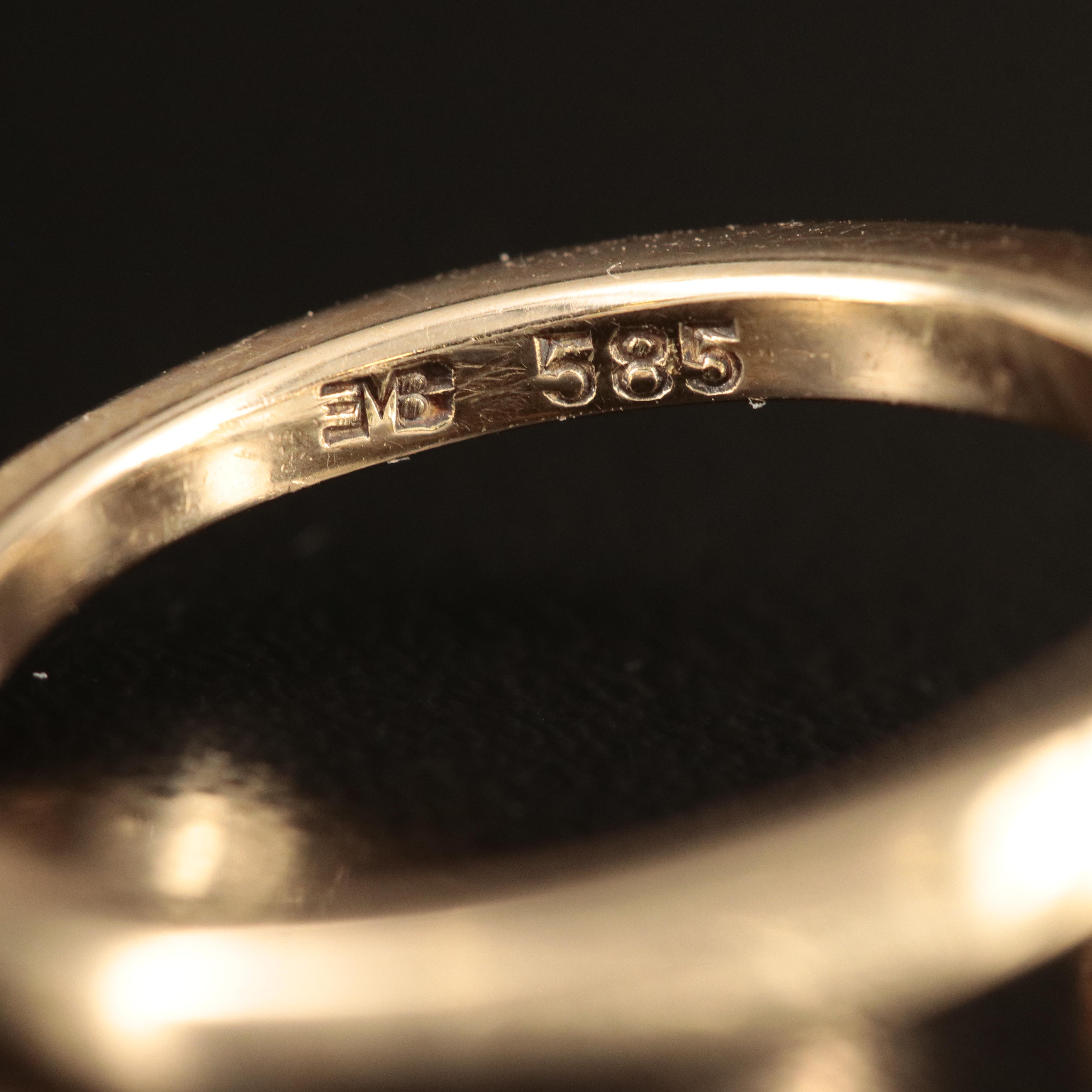 14K 0.13 CTW Diamond Interlocking Rings