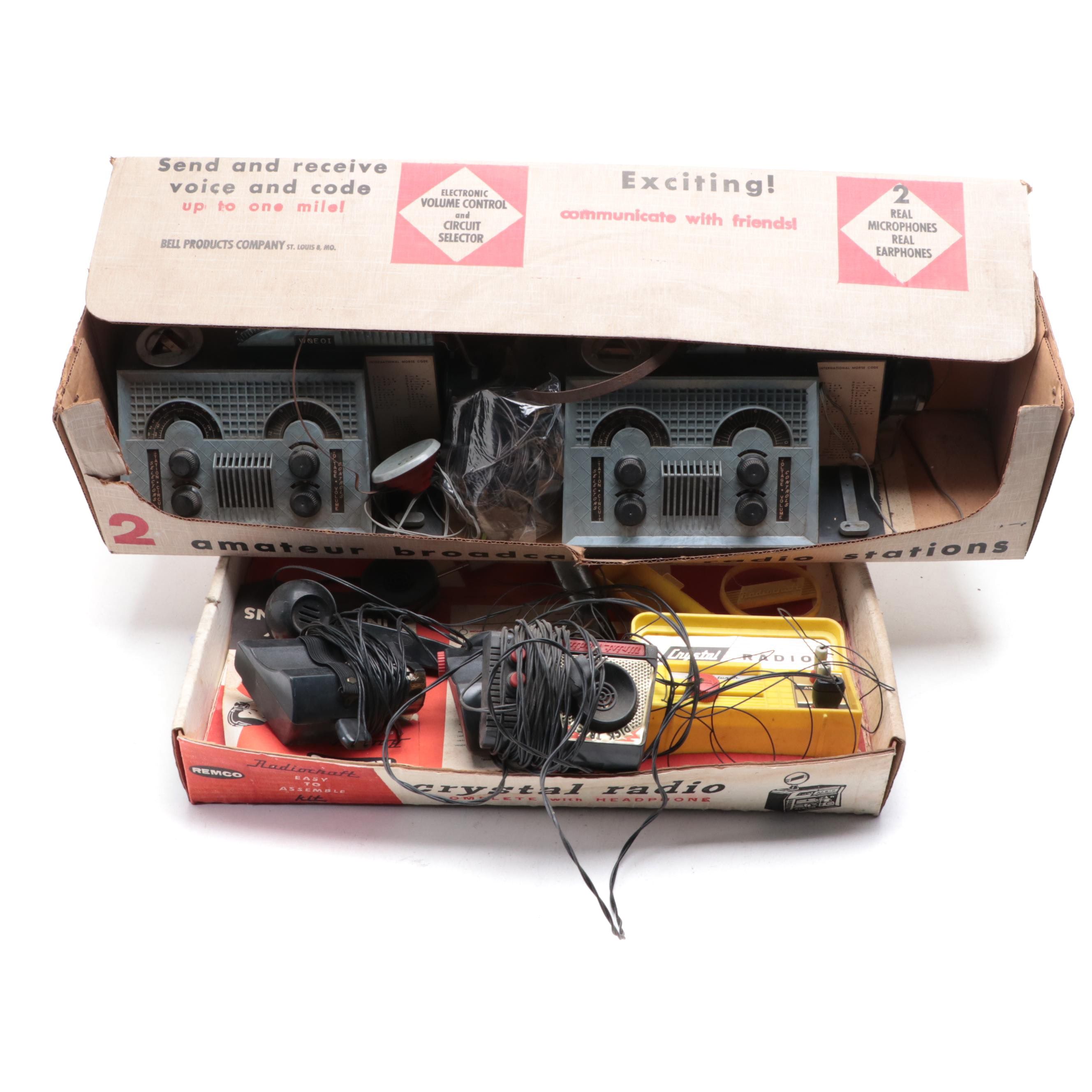 Remco Crystal Radio Kit, Bell Amateur Broadcasting Ham Radio and More