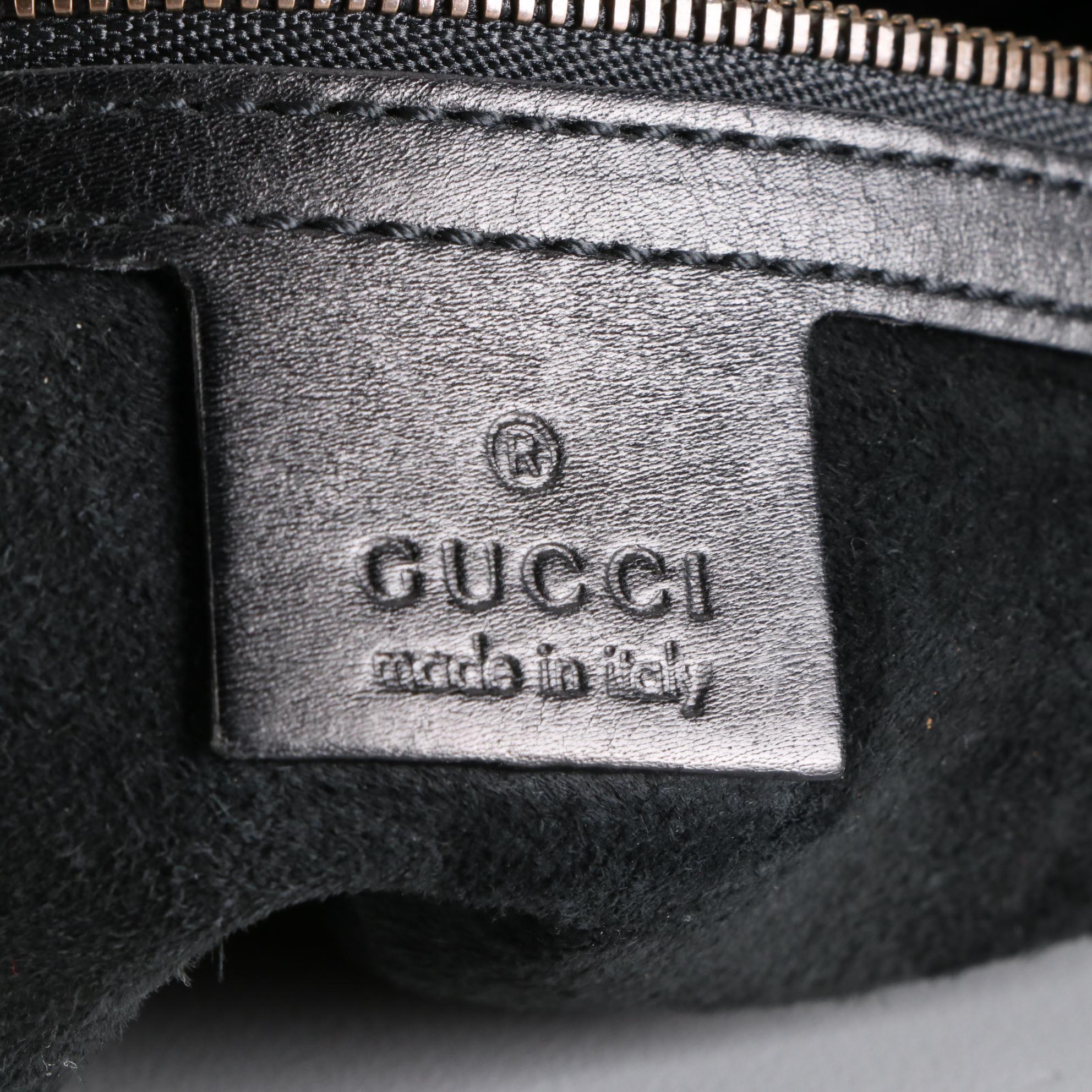 Gucci Reins Small Hobo Bag in Black Leather