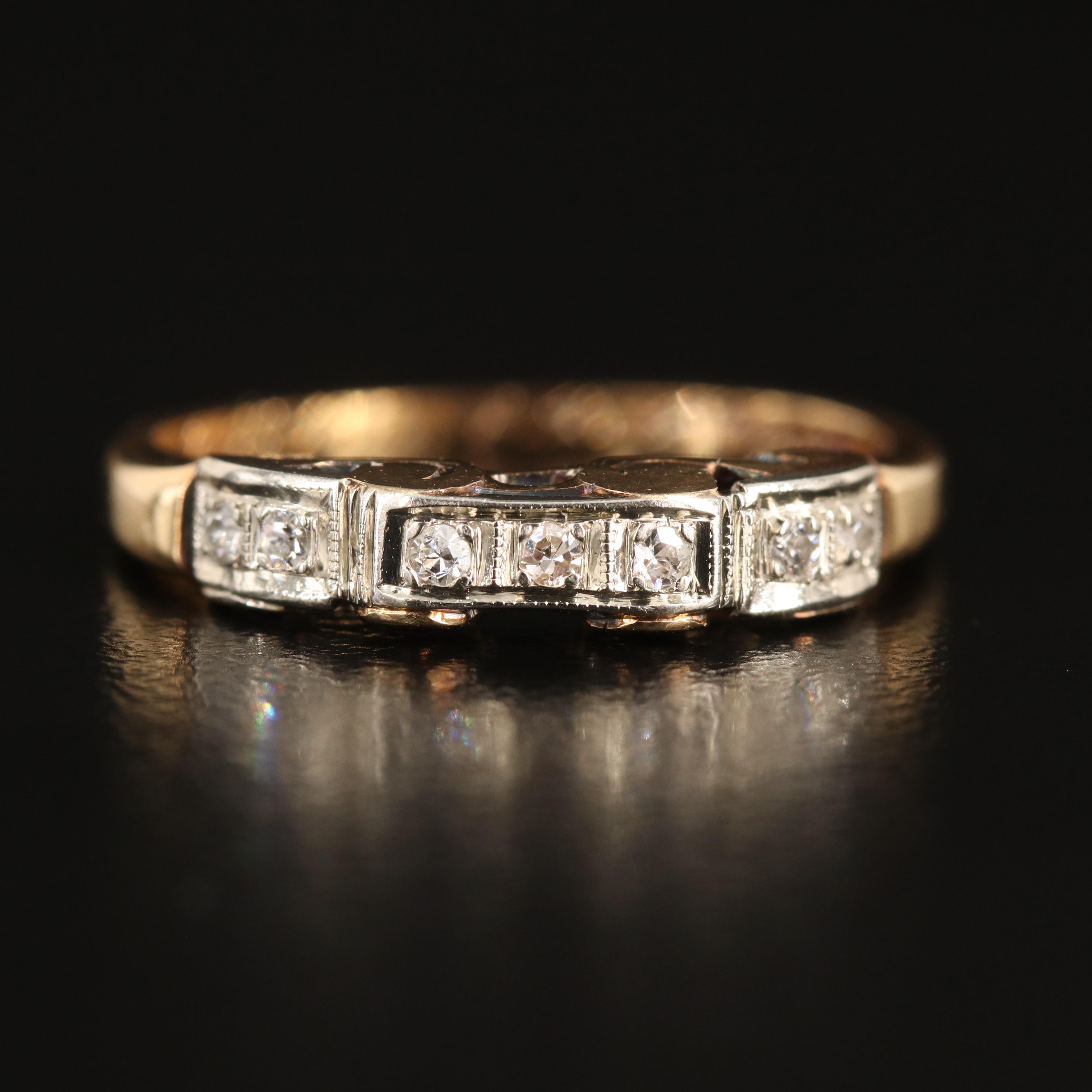 Antique 14K 0.07 CTW Diamond Band