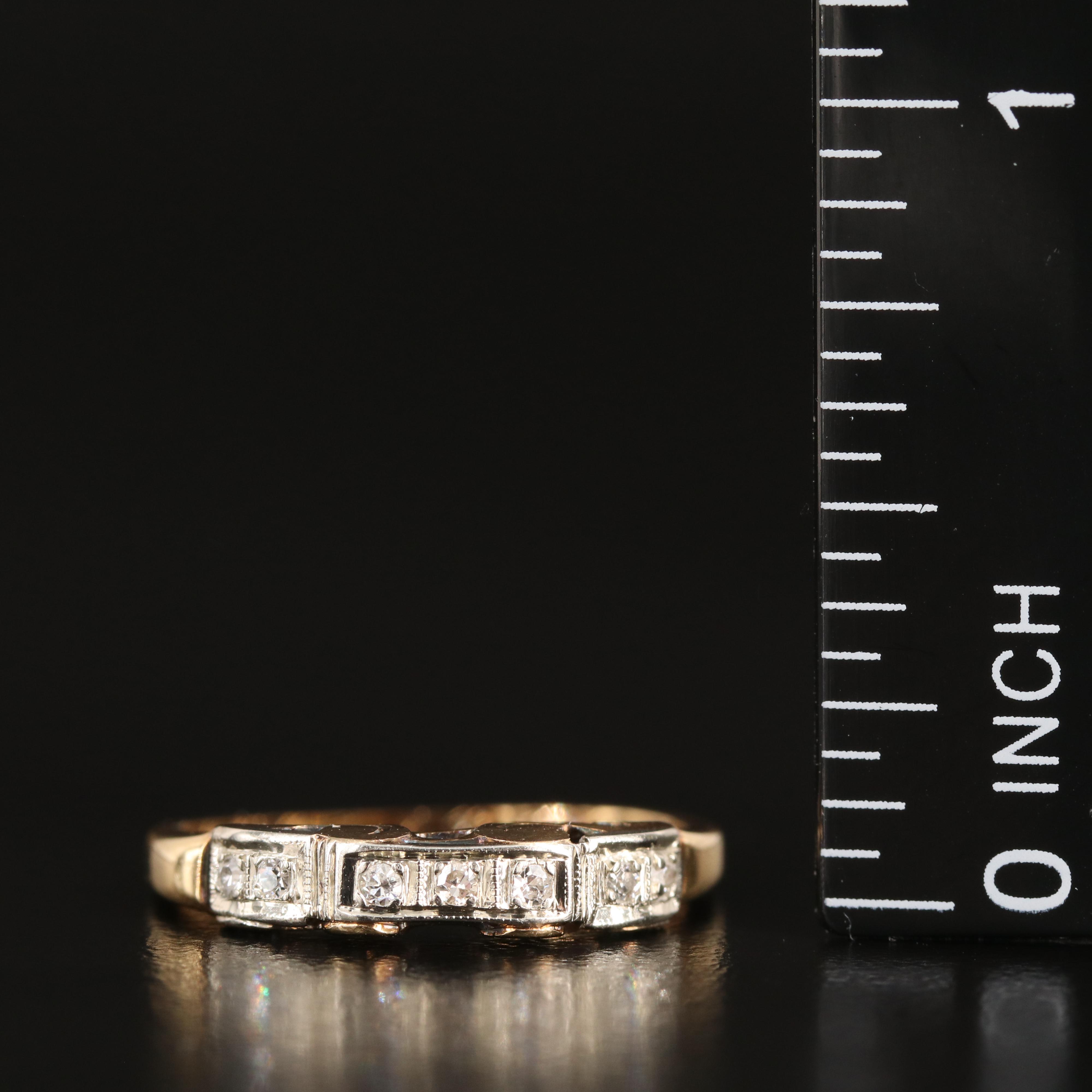 Antique 14K 0.07 CTW Diamond Band