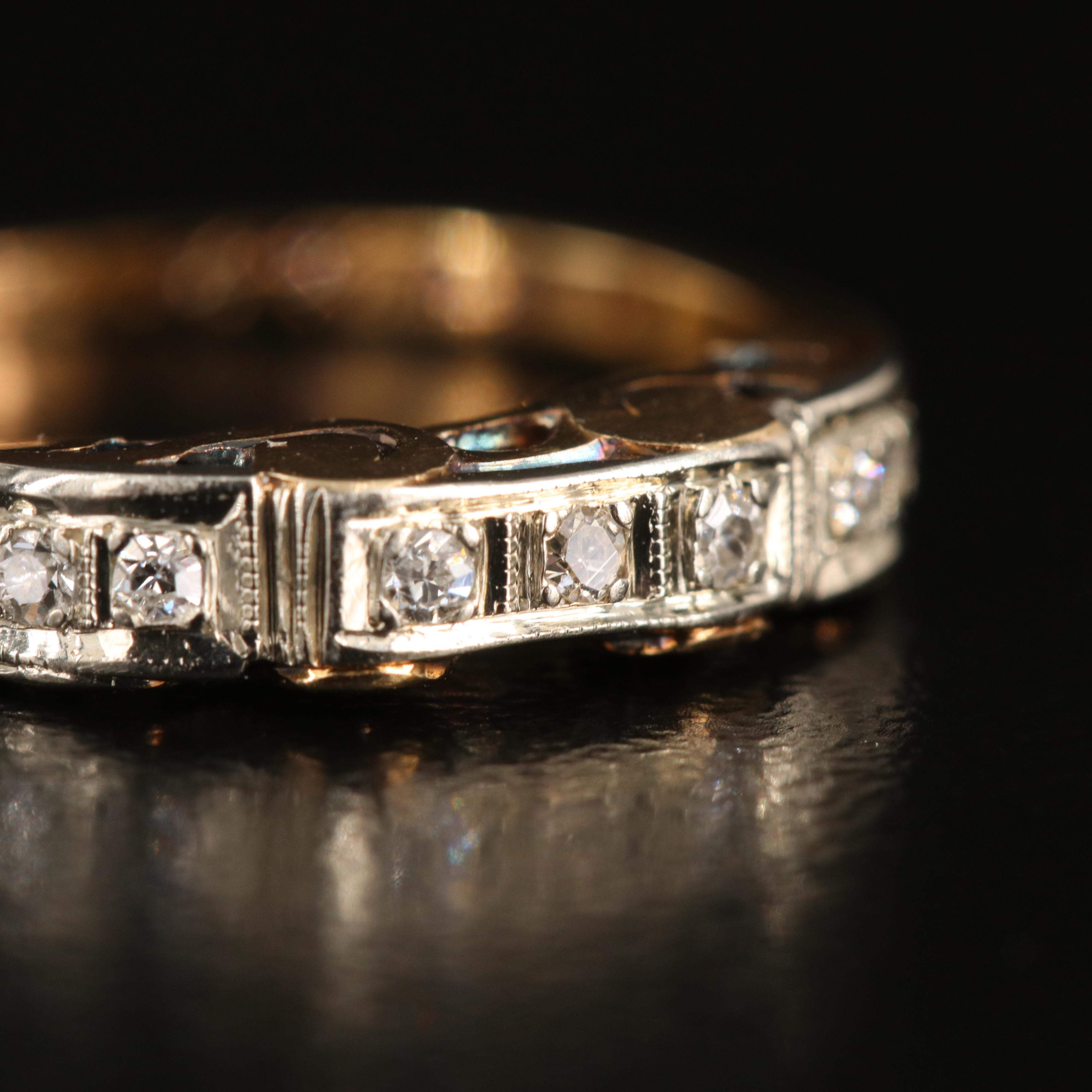 Antique 14K 0.07 CTW Diamond Band