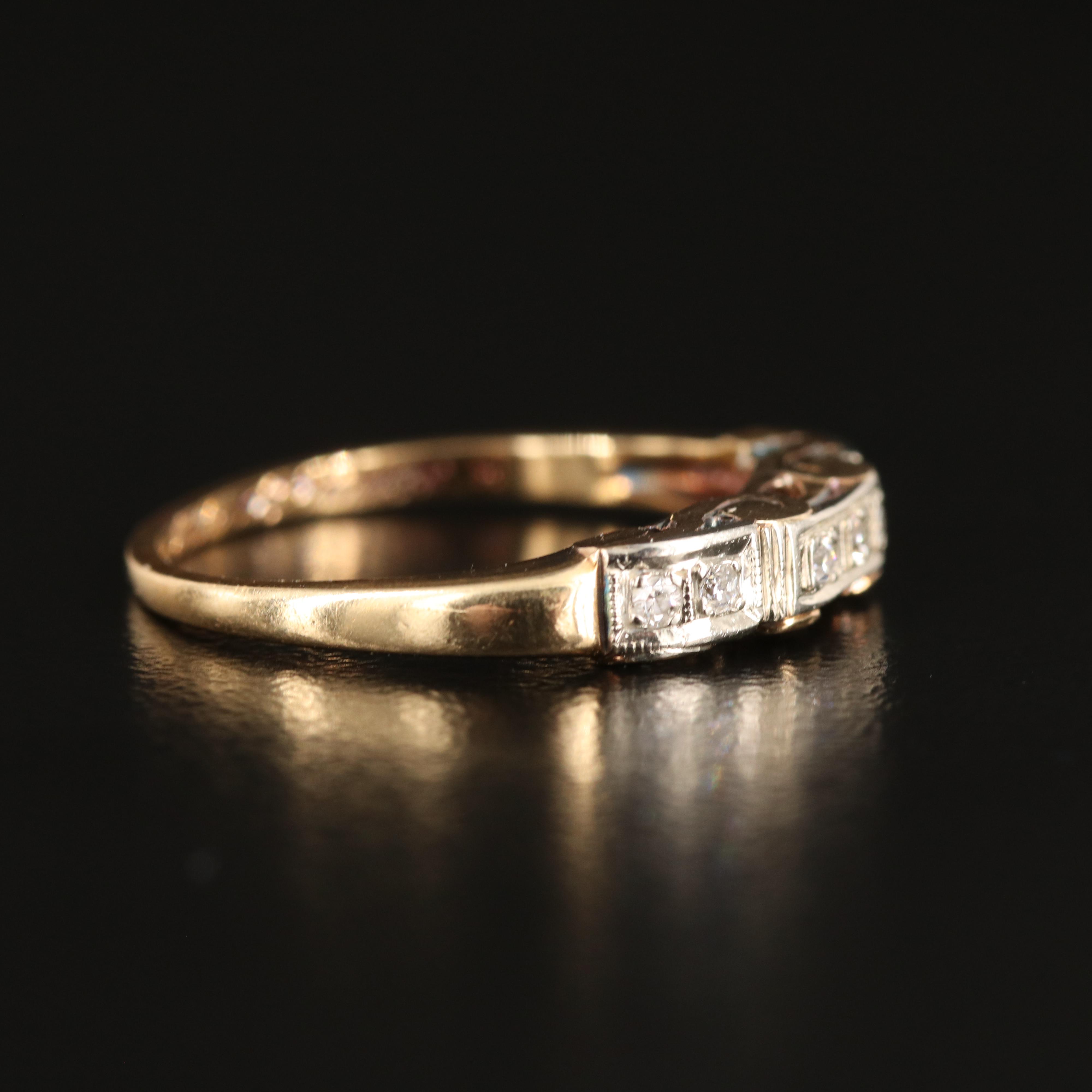 Antique 14K 0.07 CTW Diamond Band