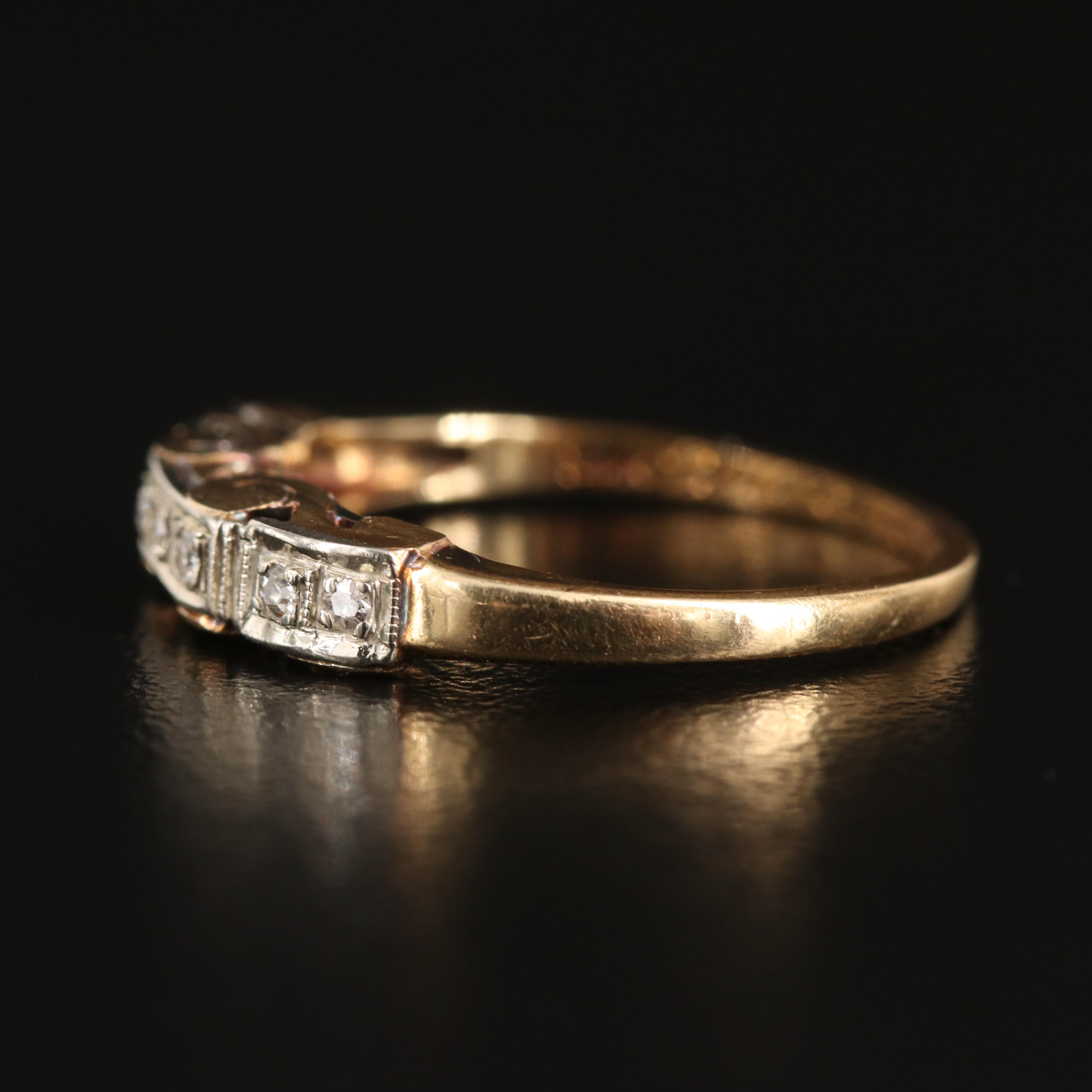 Antique 14K 0.07 CTW Diamond Band