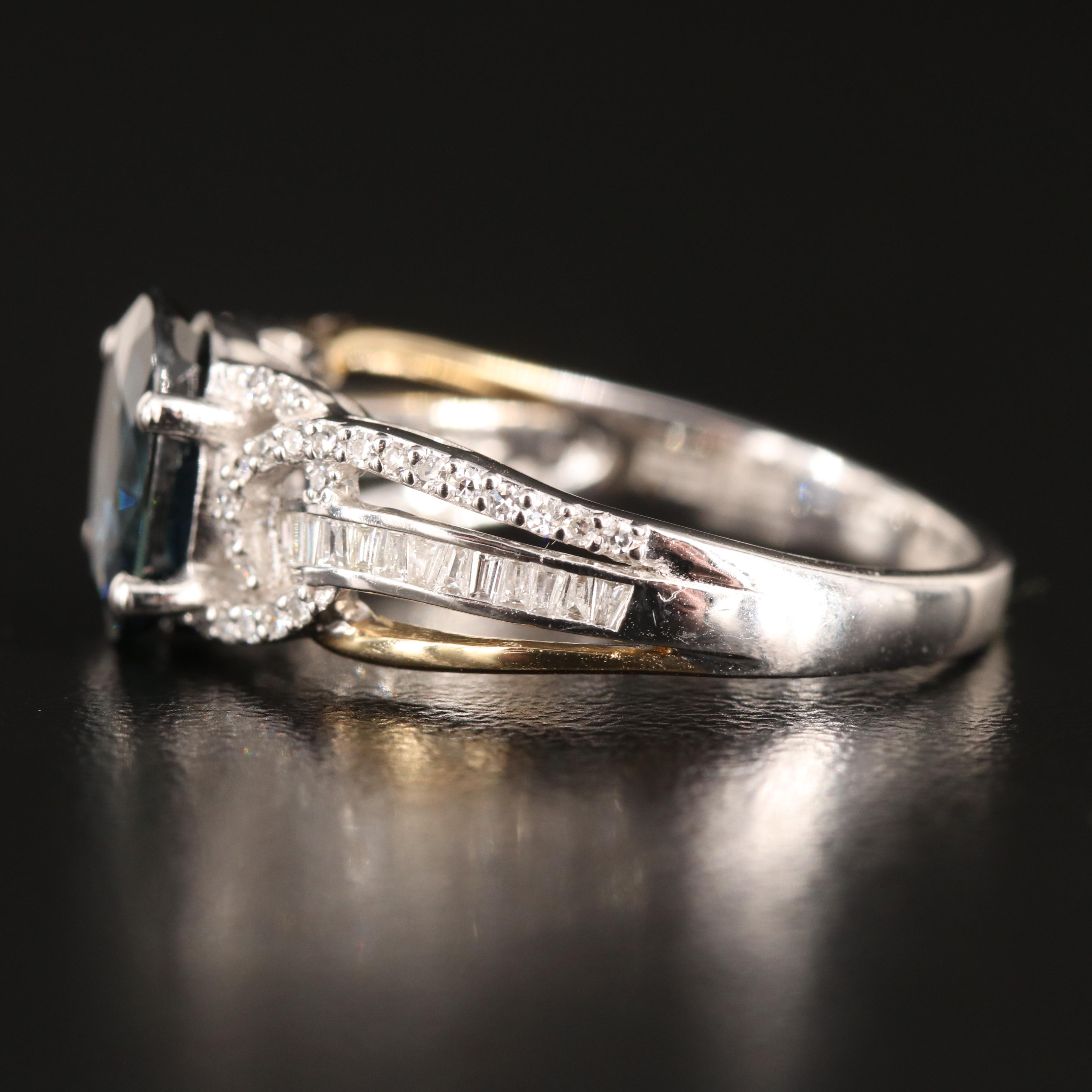 EFFY 14K 2.33 CT Sapphire and Diamond Ring