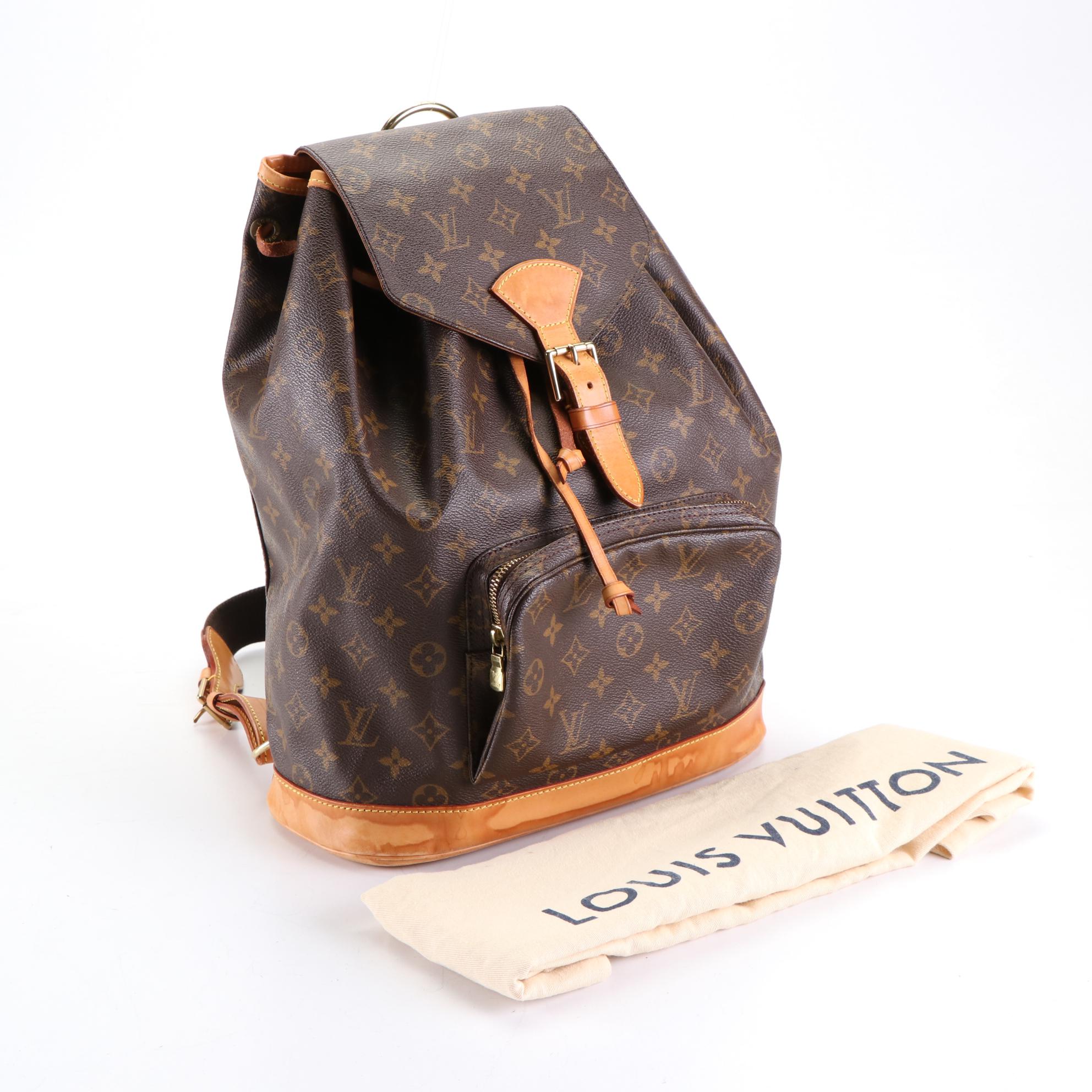 Louis Vuitton Montsouris GM Backpack in Monogram Canvas and Leather
