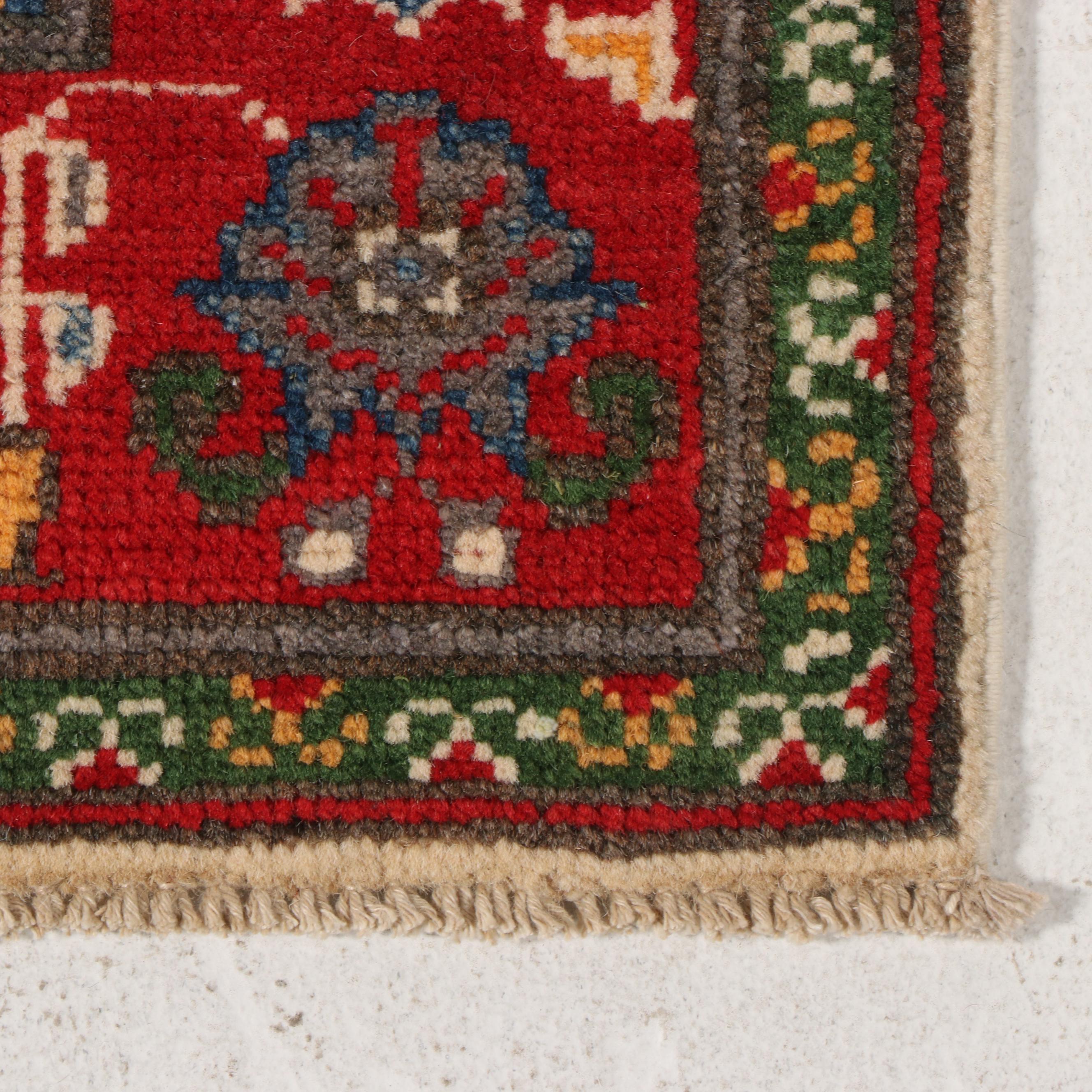 2'9 x 9'9 Hand-Knotted Pakistani Kazak Carpet Runner