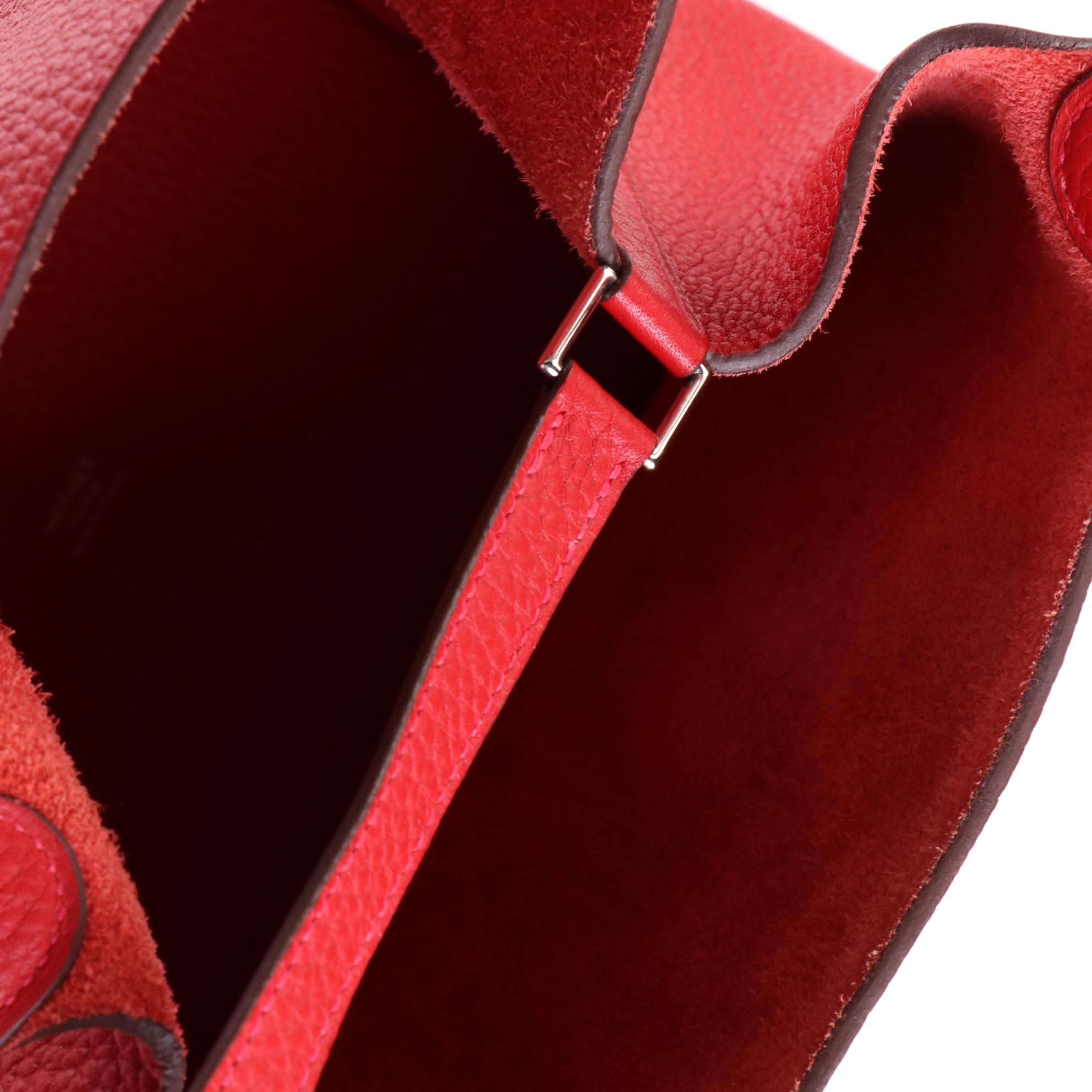 Hermès Picotin Lock 22 Bag in Rouge Togo Leather