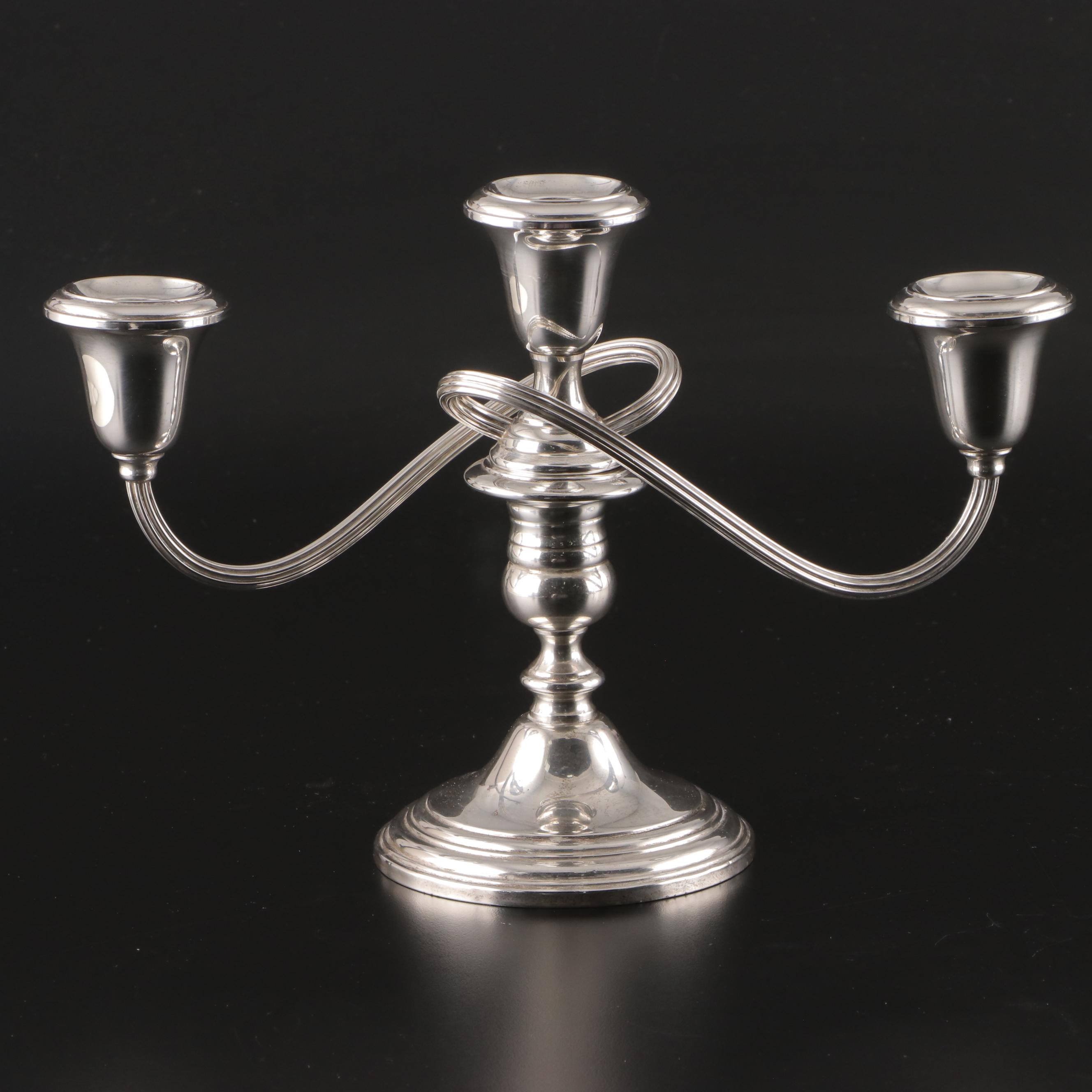 Gorham "Pilgrim" Weighted Sterling Silver Convertible Candelabra
